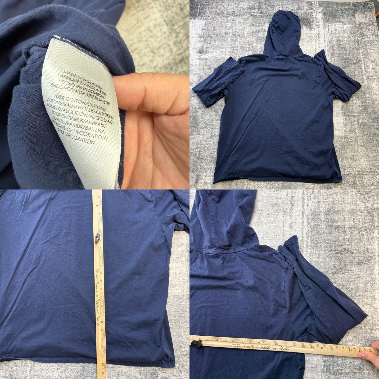 Polo Ralph Lauren Polo Ralph Lauren Hoodie Shirt Mens XL Navy Blue Lightweight Cotton Pony Size US XL / EU 56 / 4 - 8 Thumbnail