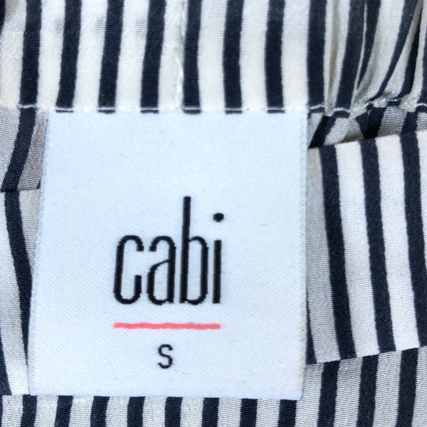 Vintage Cabi Blouse Off Shoulder Navy Blue White Stripe 100% Silk Long Sleeve S Womens Size S / US 4 / IT 40 - 6 Thumbnail