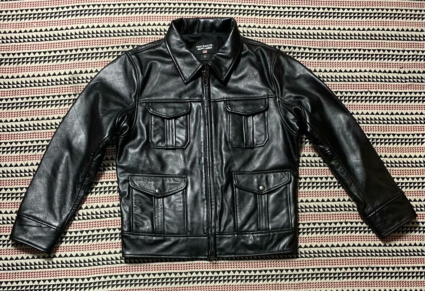 Ralph Lauren Black Label Polo Ralph Lauren Black Leather Jacket Size US S / EU 44-46 / 1 - 1 Thumbnail