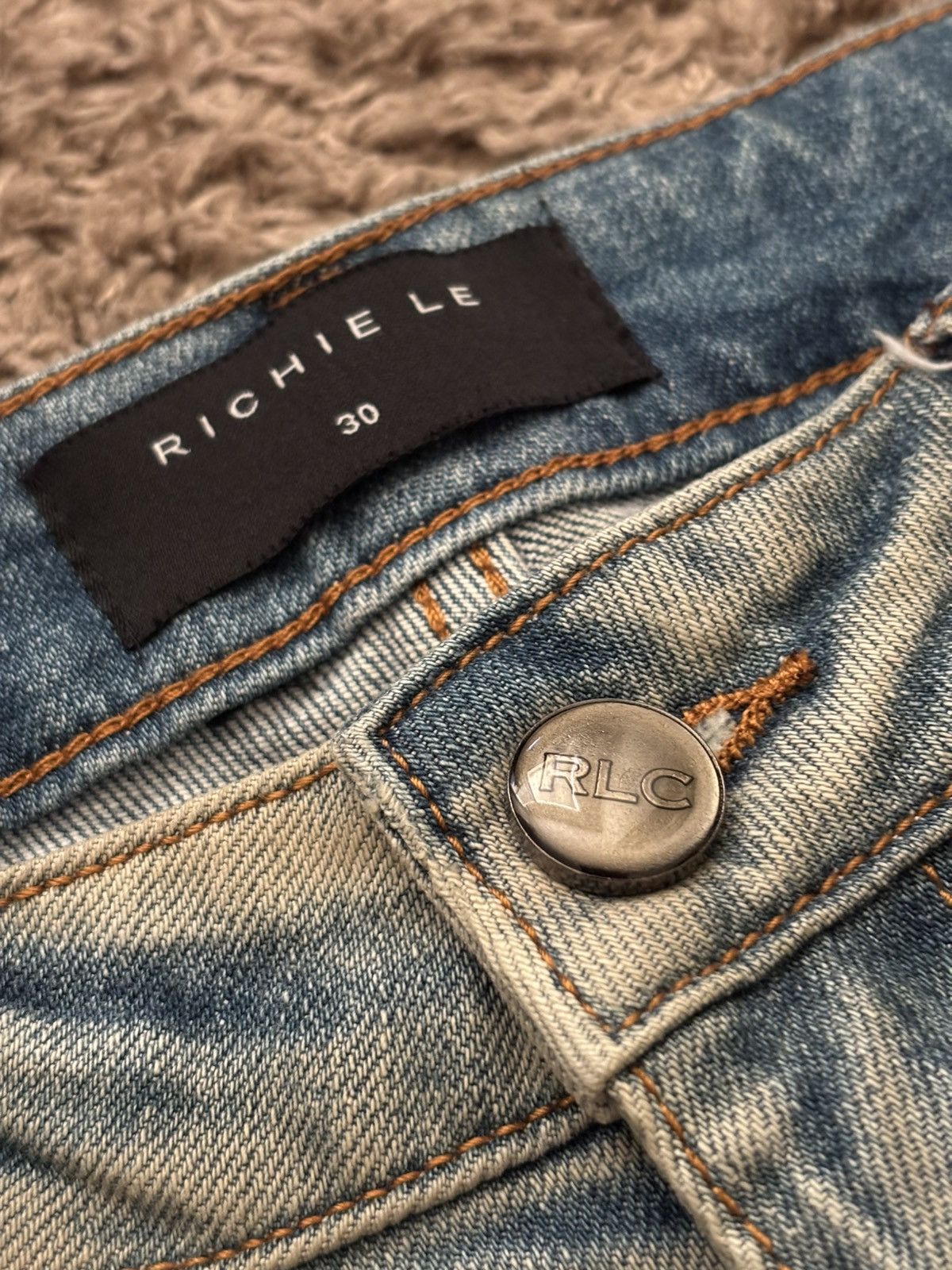 Richie Le Collection Richie Le Collection Cream Wash Denim Size US 30 / EU 46 - 3 Thumbnail