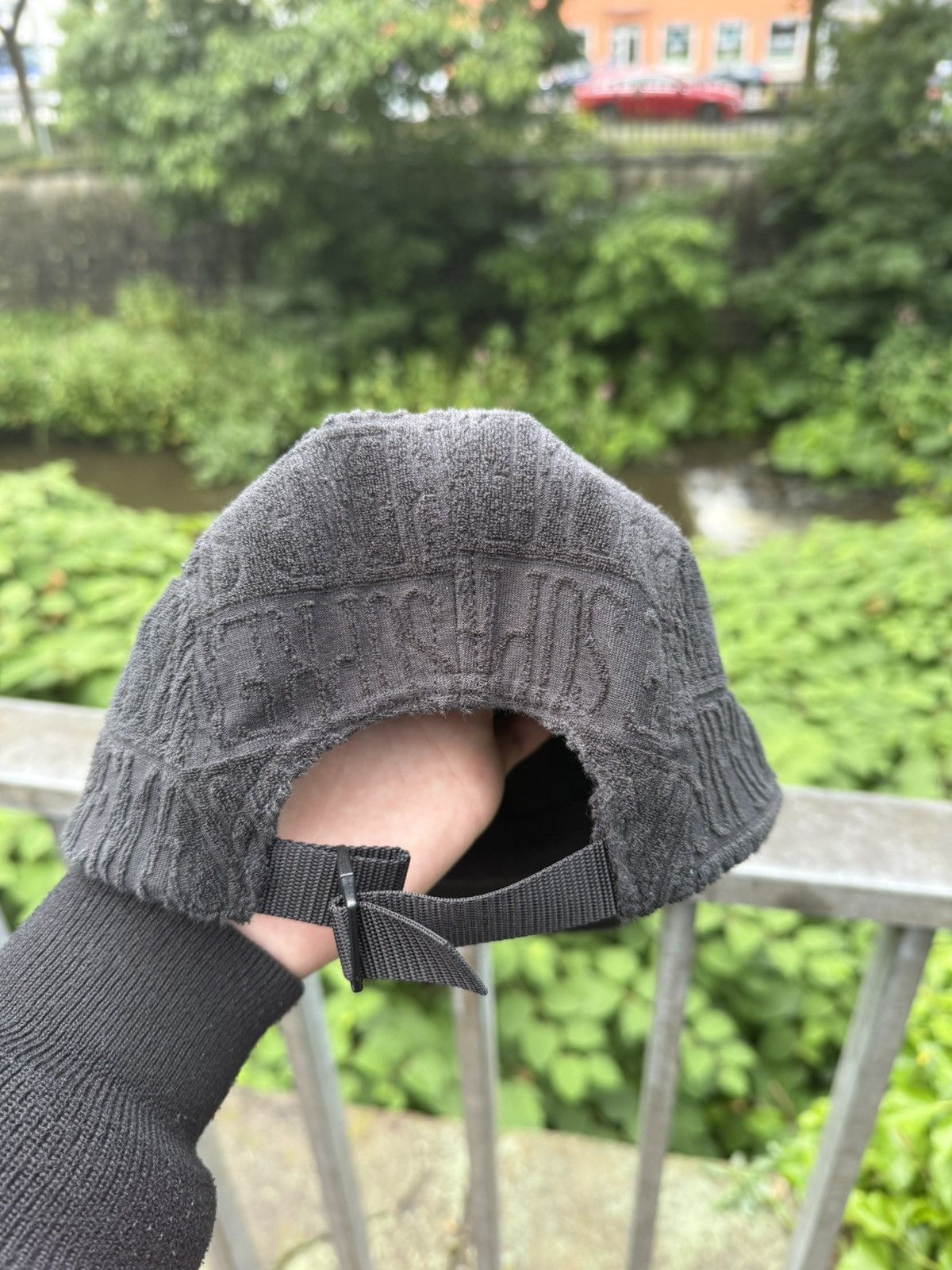 Supreme Ich verkaufe Supreme 17SS Text Stripe Terry Camp Cap Black Size ONE SIZE - 4 Thumbnail