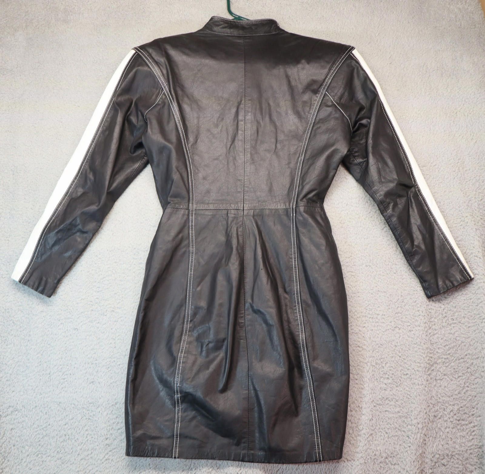 Other Winlit Women Leather Jacket 7/8 Large Black Trenhcoat Moto Size L / US 10 / IT 46 - 6 Thumbnail