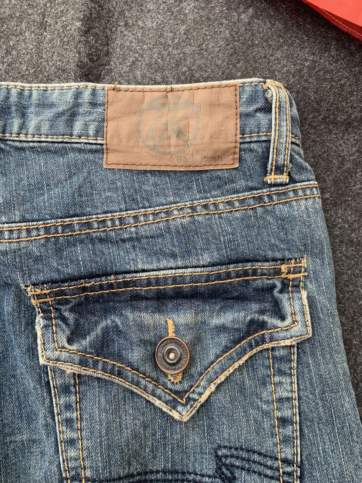 Japanese Brand Rare Semi Flare Back Rush Jeans | Iconic Look Size US 30 / EU 46 - 3 Thumbnail