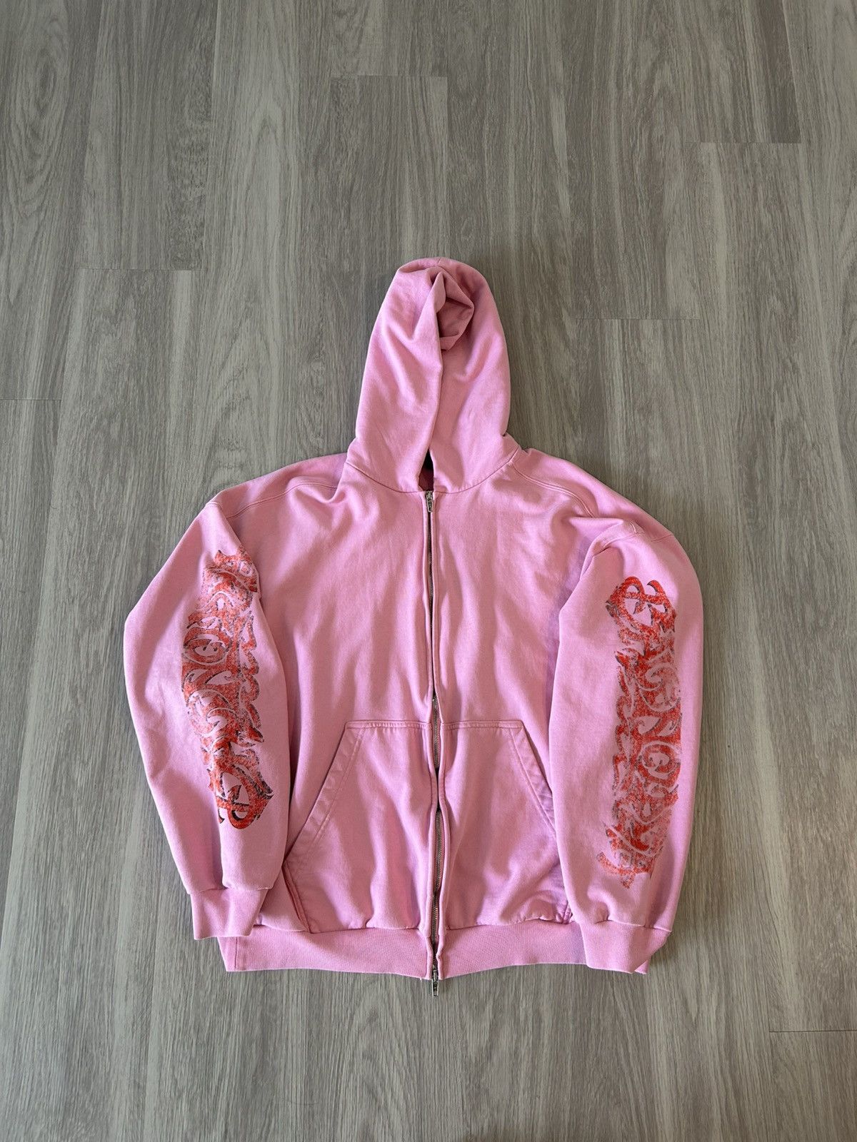 Balenciaga Balenciaga Pink Offshore Zip Up Hoodie Size Small Size US S / EU 44-46 / 1 - 1 Thumbnail