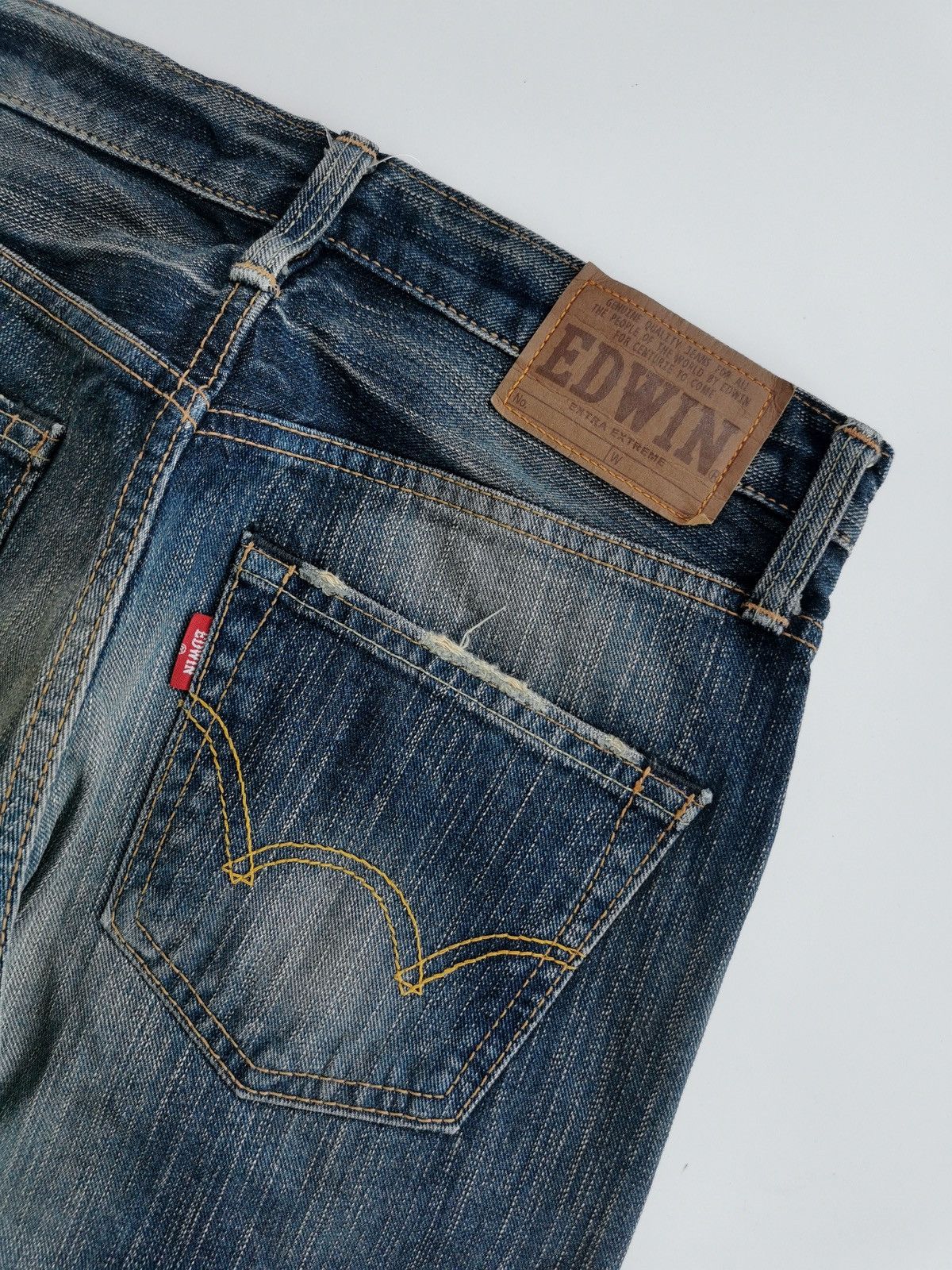 Edwin Edwin Extra Extreme 503RVS Patchwork Ripped Denim Jeans Size US 29 - 10 Thumbnail