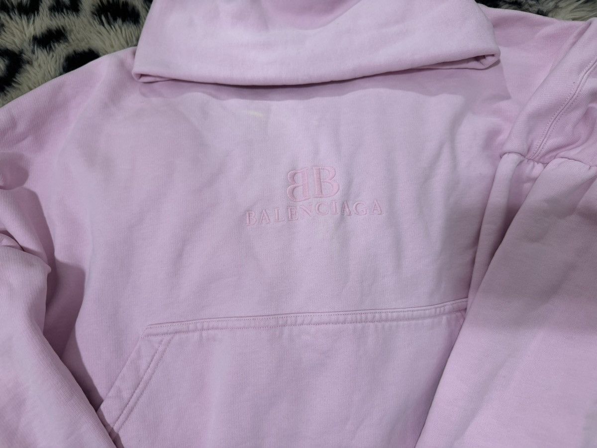 Balenciaga BALENCIAGA DISTRESSED PINK HOODIE Size US M / EU 48-50 / 2 - 2 Thumbnail
