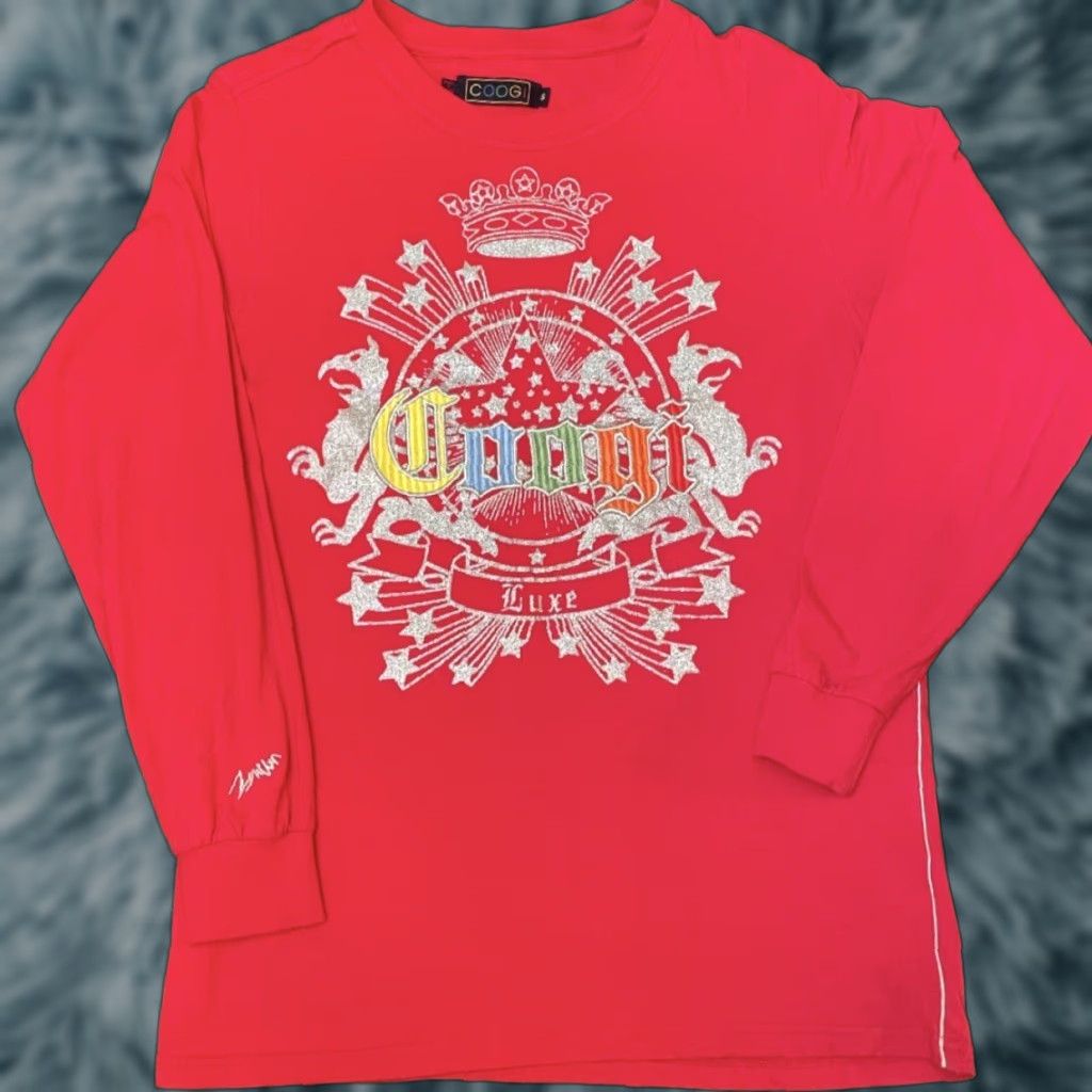 Coogi VINTAGE Coogi If Looks Could Kill VTG Long Sleeve Shirt Small Red Men S Grunge Punk Y2K Hip Hop 2000s Size US S / EU 44-46 / 1 - 1 Thumbnail