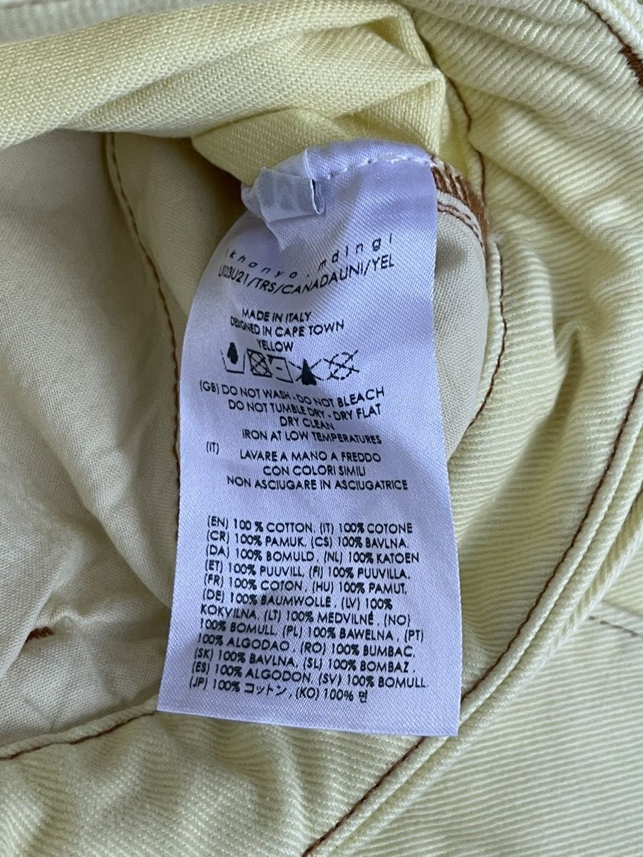 Other !DS! SS22 Lukhanyo Mdingi Belted Yellow Denim Pants Size US 30 / EU 46 - 18 Thumbnail