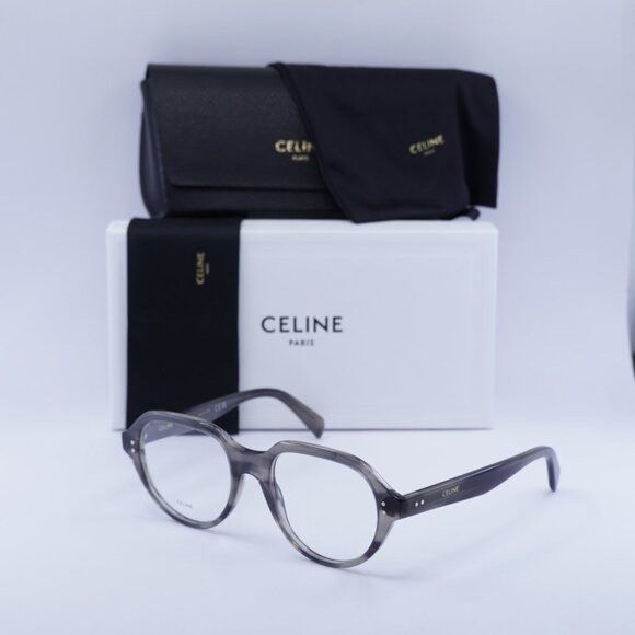 Celine Celine CL50145I 005 Eyeglasses Crystal Black and Grey 52mm Size ONE SIZE - 10 Thumbnail