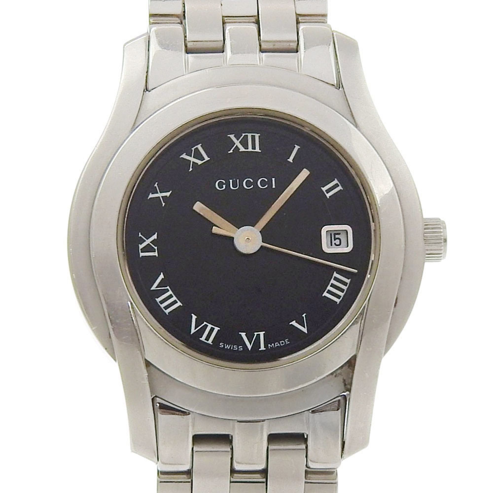 Gucci Gucci 5500L Black Dial Stainless Steel Quartz Watch, Approx. 26mm, Women's Date Display Size ONE SIZE - 1 Thumbnail