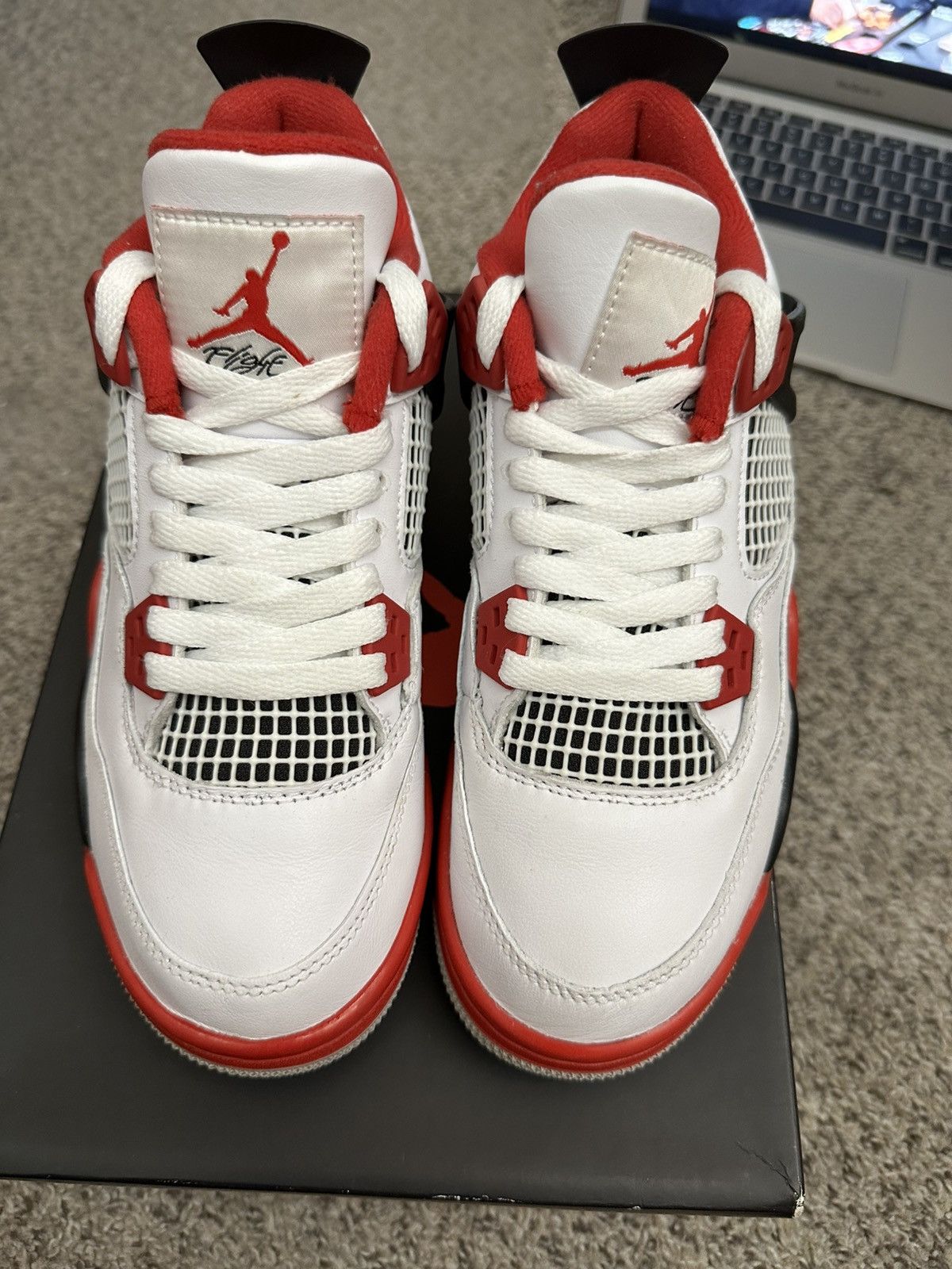 Jordan Brand Air jordan 4 fire red - size 4.5 Size US 5 / EU 37 - 4 Thumbnail