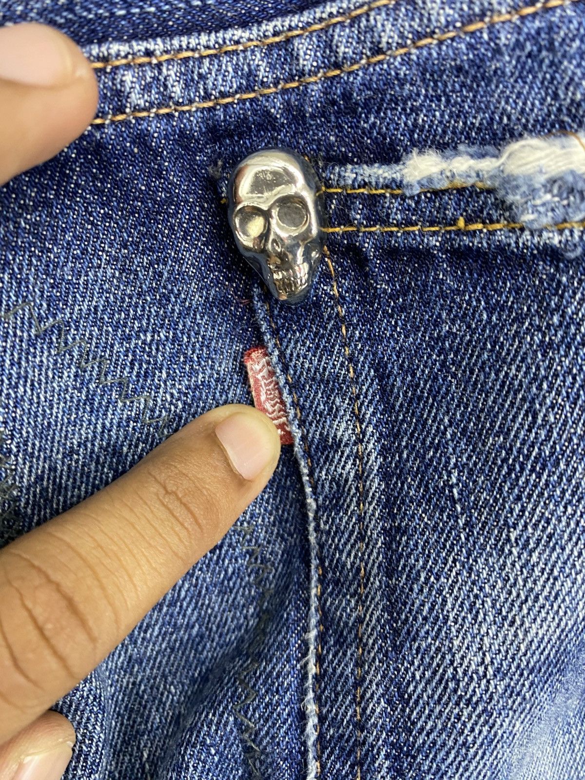 Hysteric Glamour RIPPED🔥RNA SLANG DISTRESSED DENIM UNDERCOVER DESIGN JEANS Size US 32 / EU 48 - 10 Thumbnail