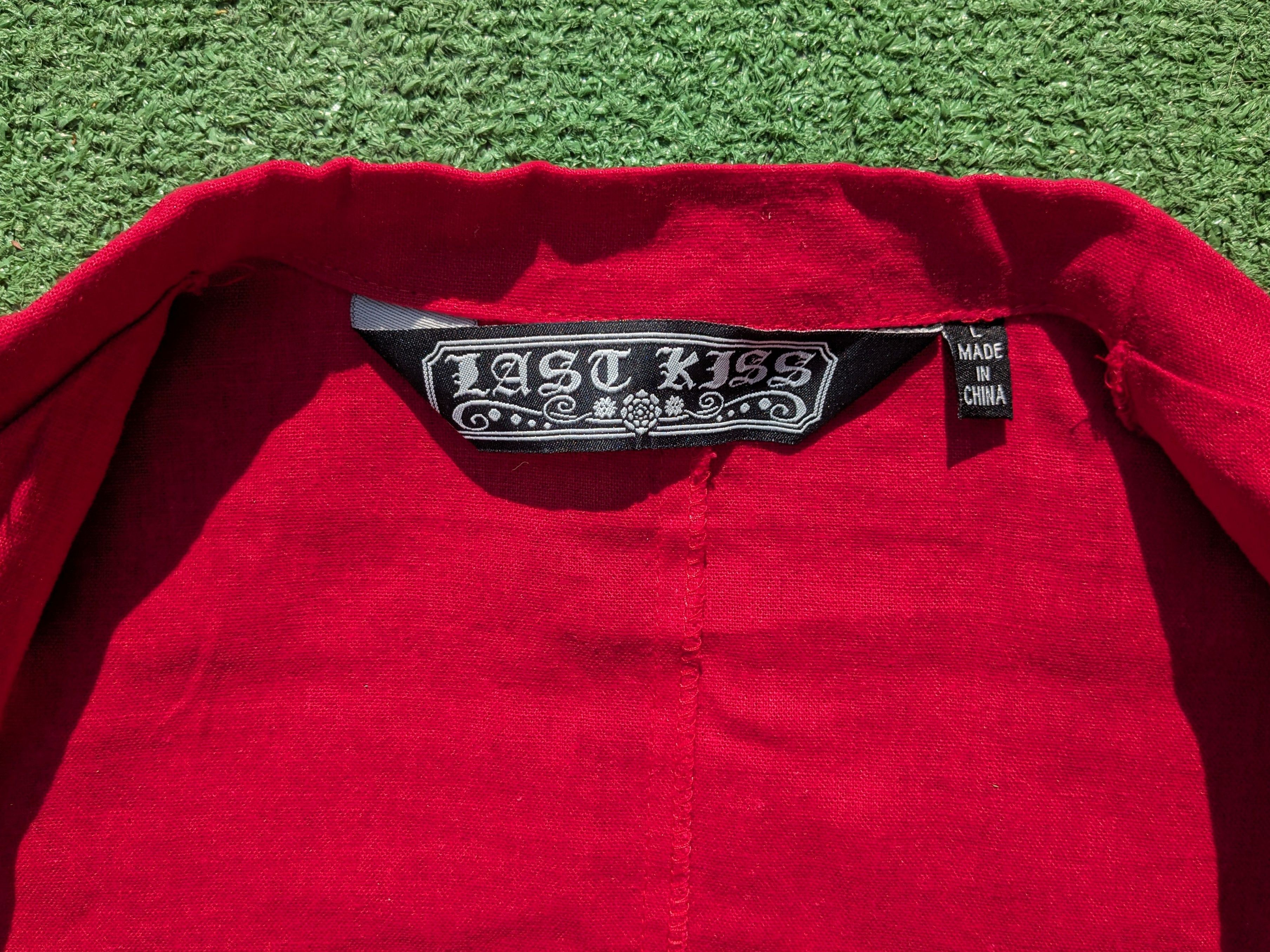Other Scarlet Last Kiss Linen/Rayon 1-Button Blazer Jacket Top EUC Size L / US 10 / IT 46 - 7 Thumbnail