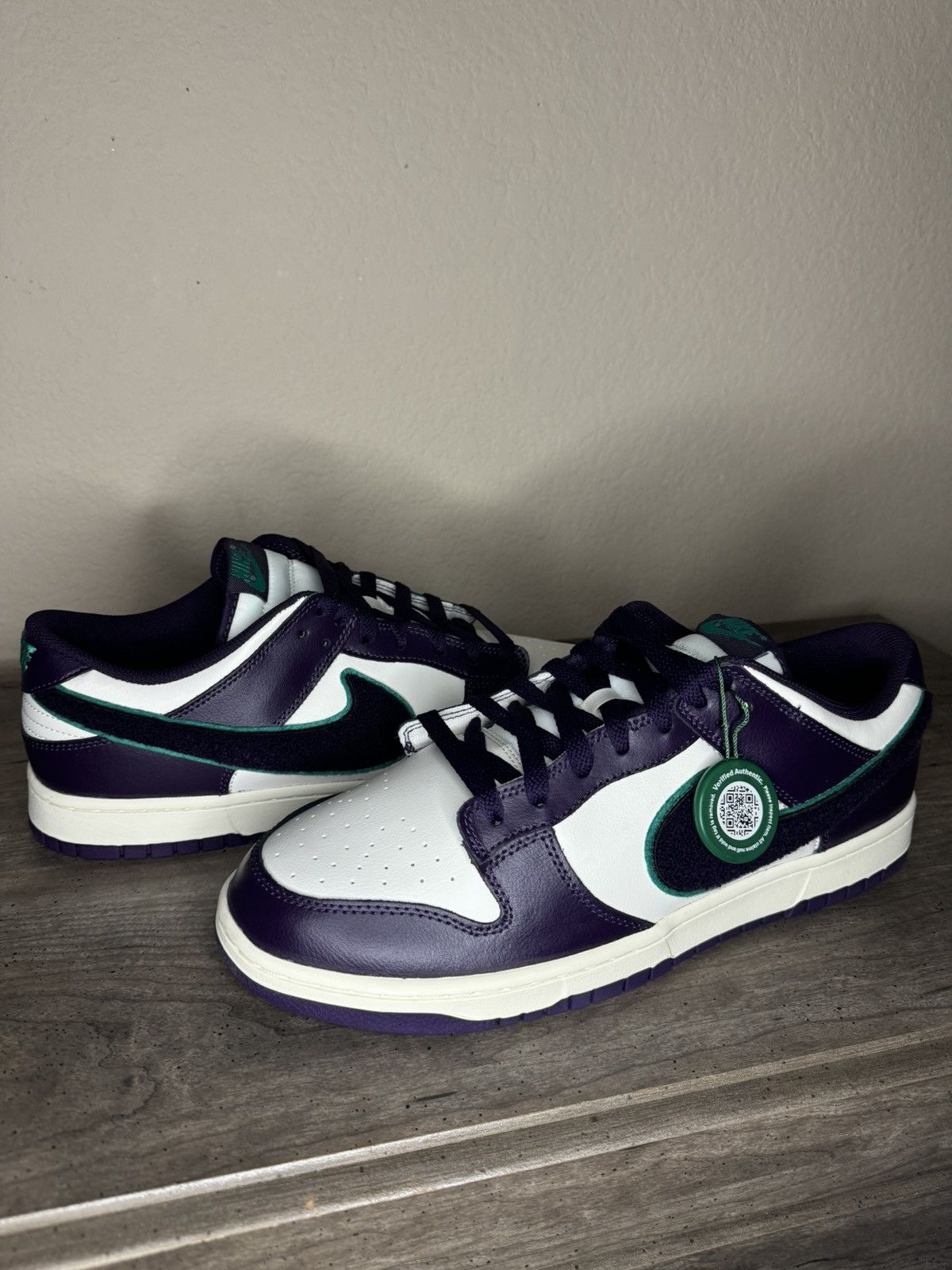 Nike Nike Dunk Low ‘Chenille Swoosh Grand Purple’ Size US 13 / EU 46 - 2 Thumbnail
