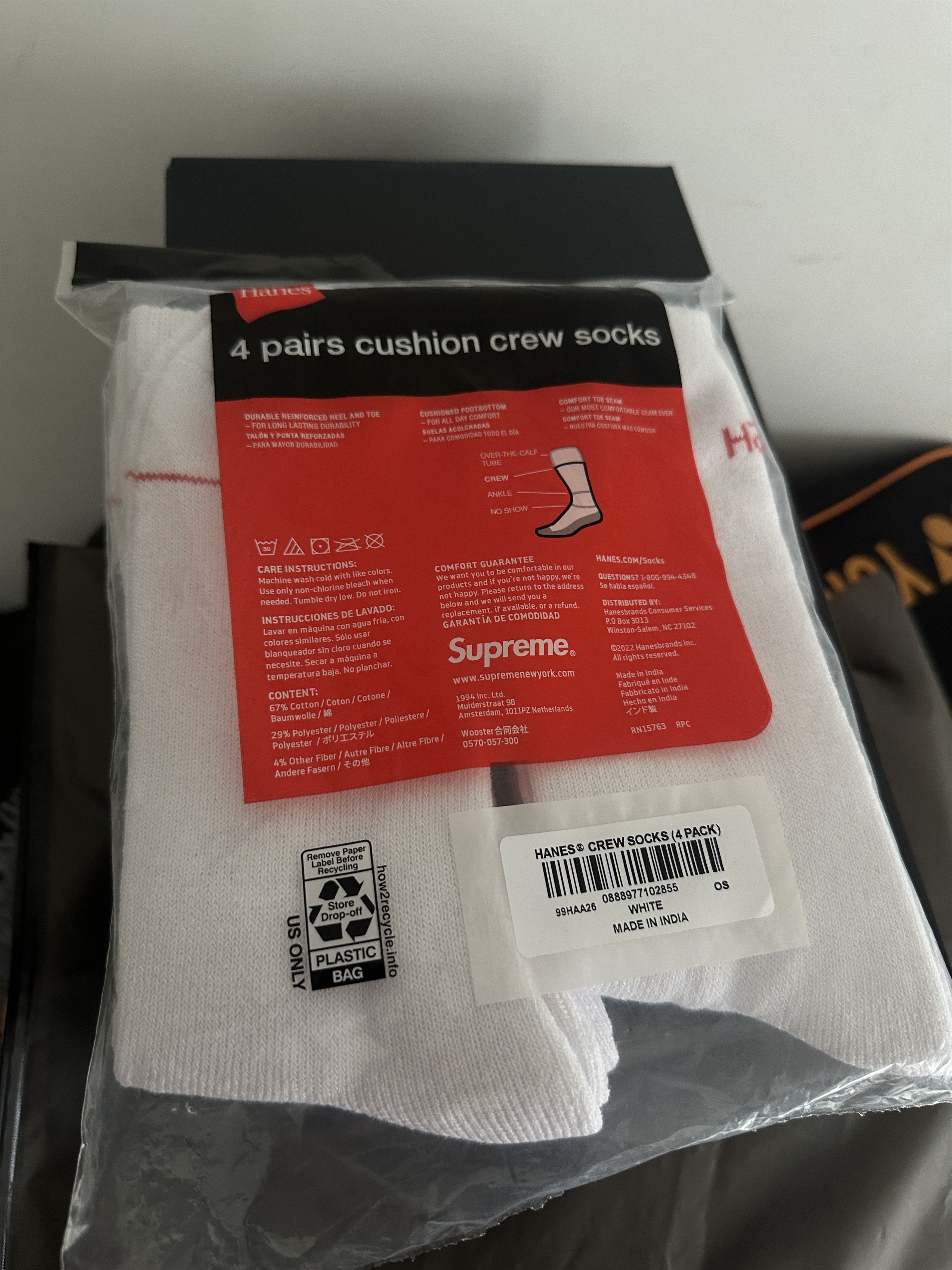 Supreme Supreme 4Pairs cushion crew socks Size ONE SIZE - 2 Thumbnail