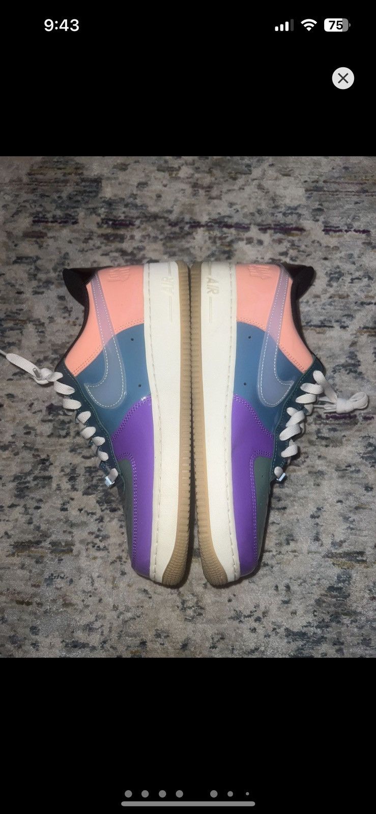 Nike × Undefeated Undefeated Nike Air Force 1 Patent Leather Sz 10 Size US 10 / EU 43 - 1 Thumbnail