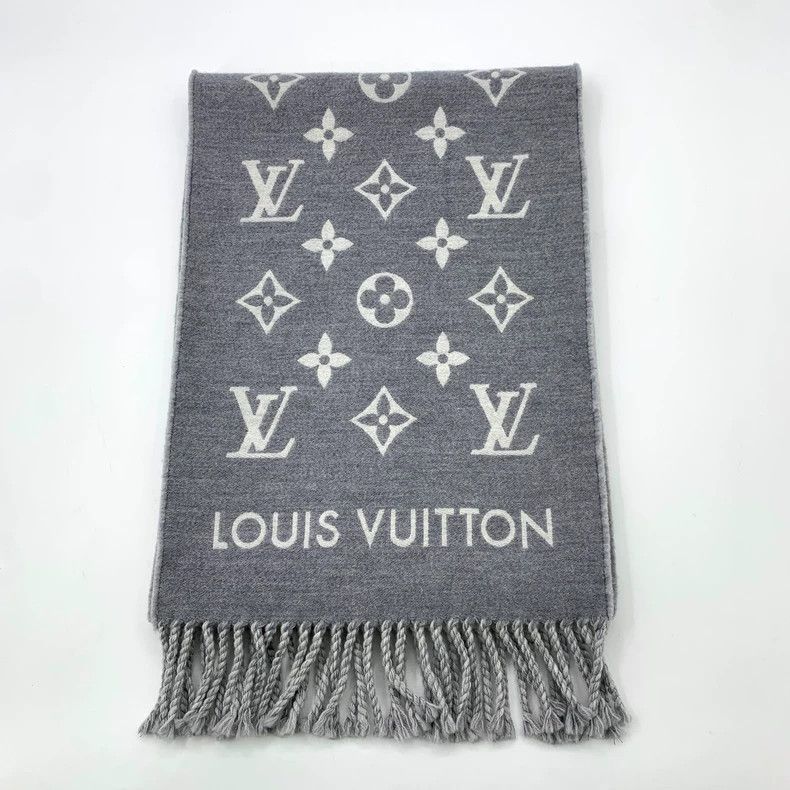 Louis Vuitton Louis Vuitton Grey presbyopic wool fringed scarf Size ONE SIZE - 1 Thumbnail