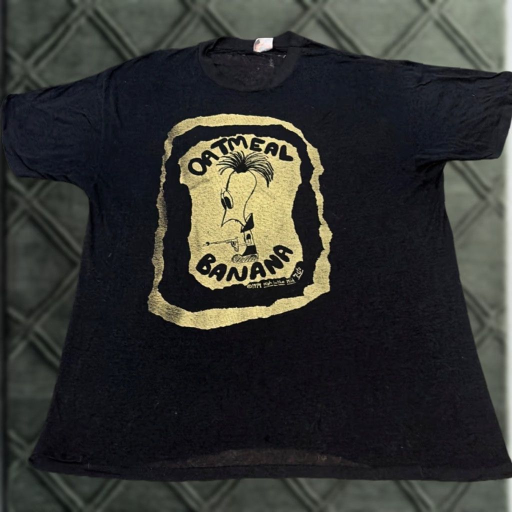 Vintage VINTAGE Obscure Art “Oatmeal Banana” Skater Stoner Paper Thin T-Shirt XL Men Black High In The Mid 70’s Shirt Art 1994 90s Size US XL / EU 56 / 4 - 1 Thumbnail