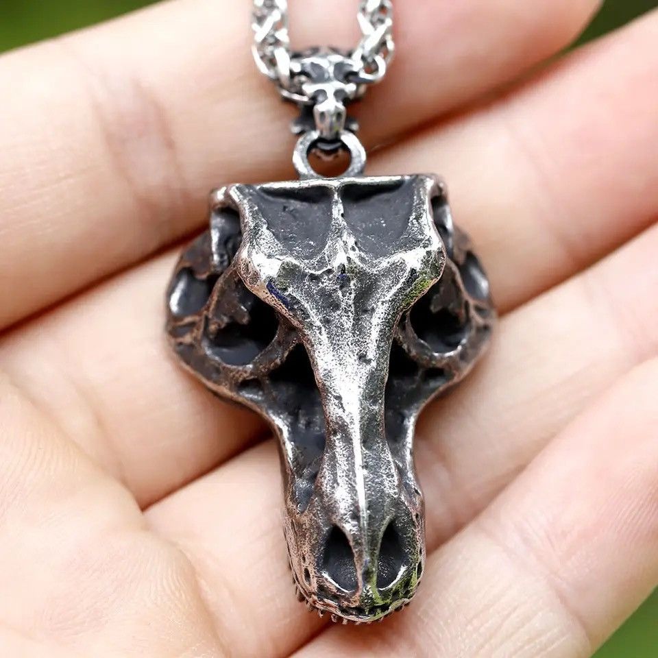Jewelry Retro Skull Pendant Necklace Size ONE SIZE - 1 Thumbnail