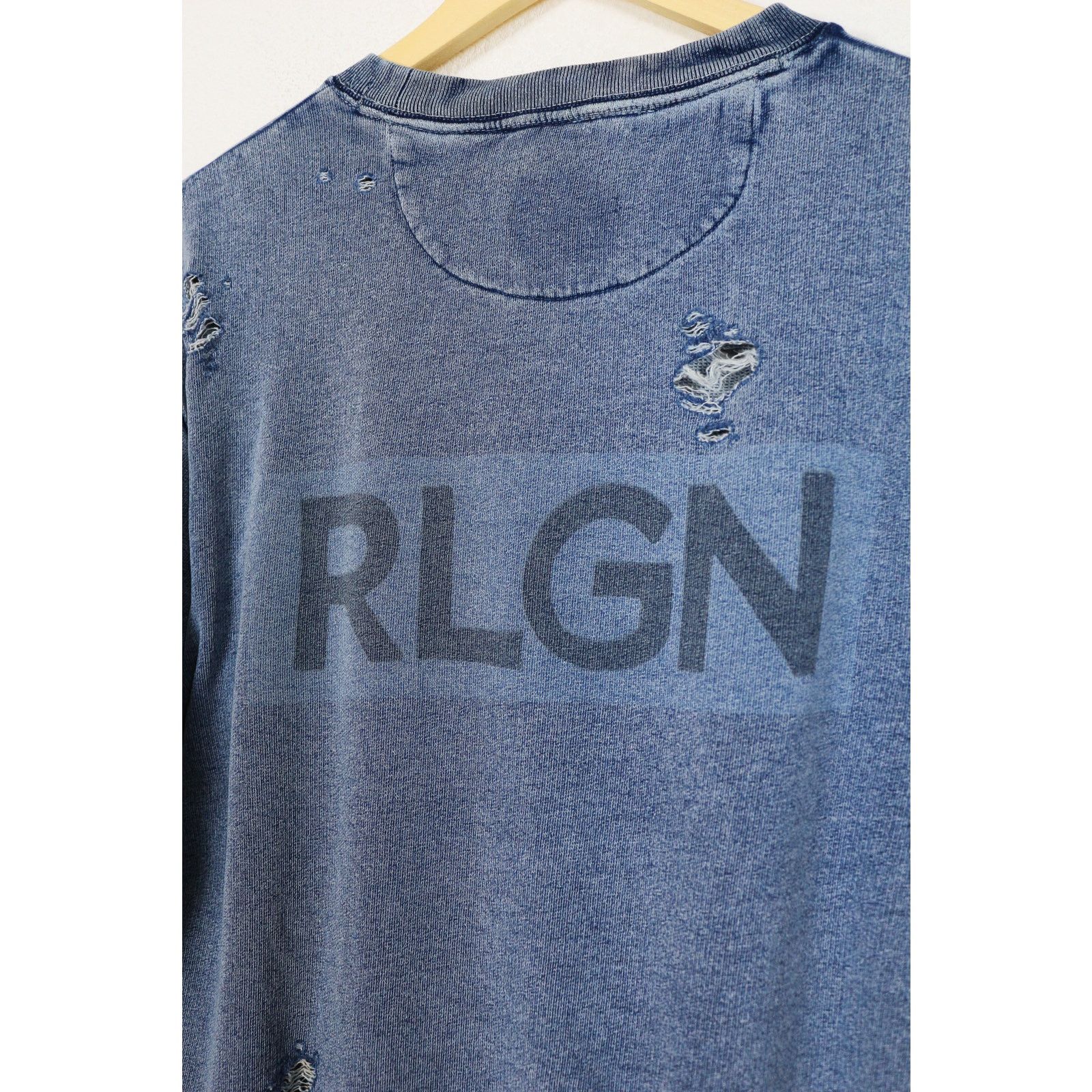 True Religion True Religion Logo Indigo Distressed Sweatshirt Y2K Oversize Size US M / EU 48-50 / 2 - 8 Thumbnail