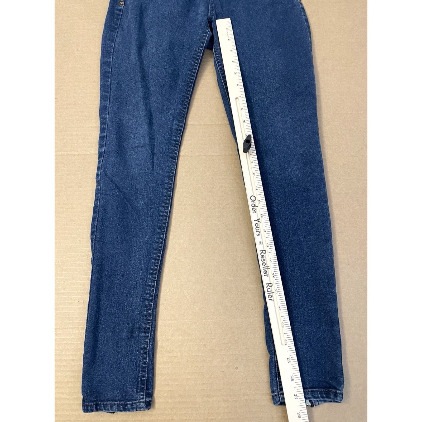 Southpole VINTAGE Southpole Jeans Womens Small Blue Skinny Tapered Zip Studded Logo Ladies Size 28" / US 6 / IT 42 - 5 Thumbnail