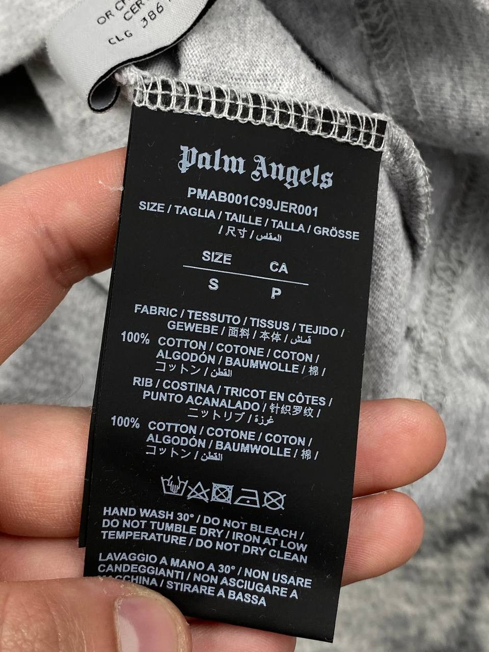 Palm Angels Palm Angels Big Logo Long Sleeve T-Shirt Men Size S Gray Size US S / EU 44-46 / 1 - 12 Thumbnail