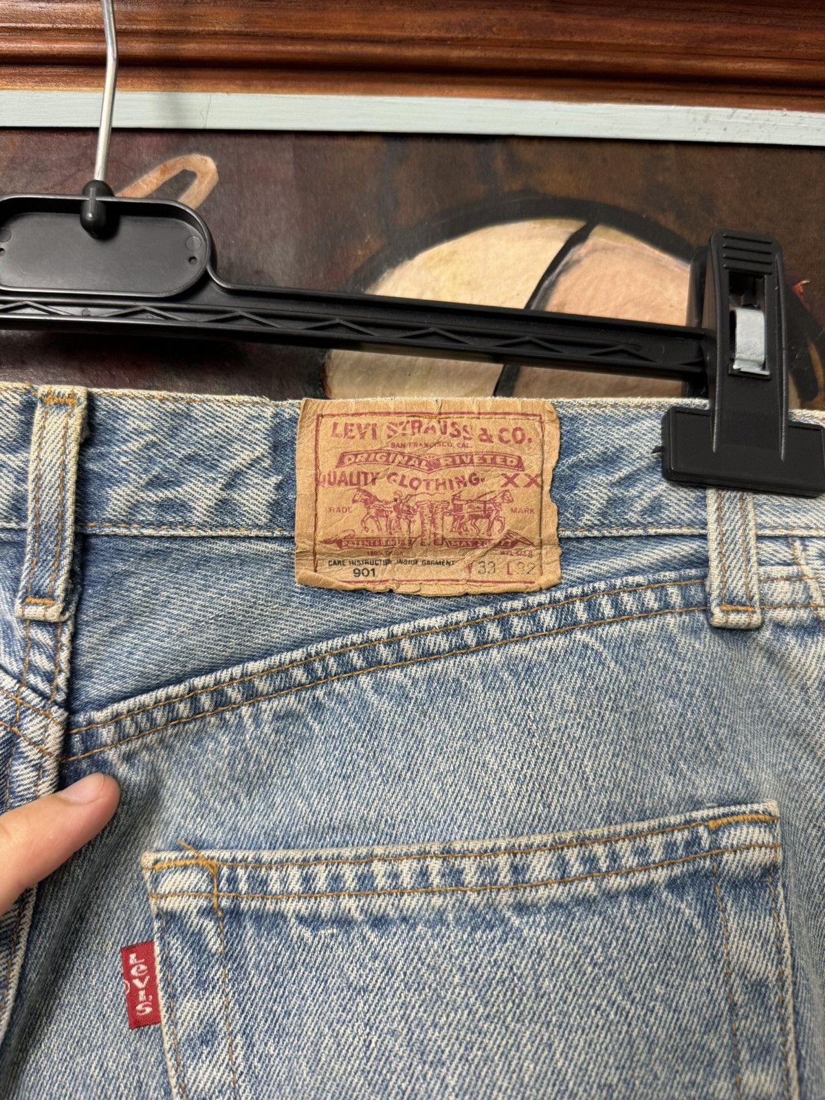 Levi's Levis 901 Vintage 90s Denim Jeans Pant Classic Blue Casual Size US 33 - 3 Thumbnail