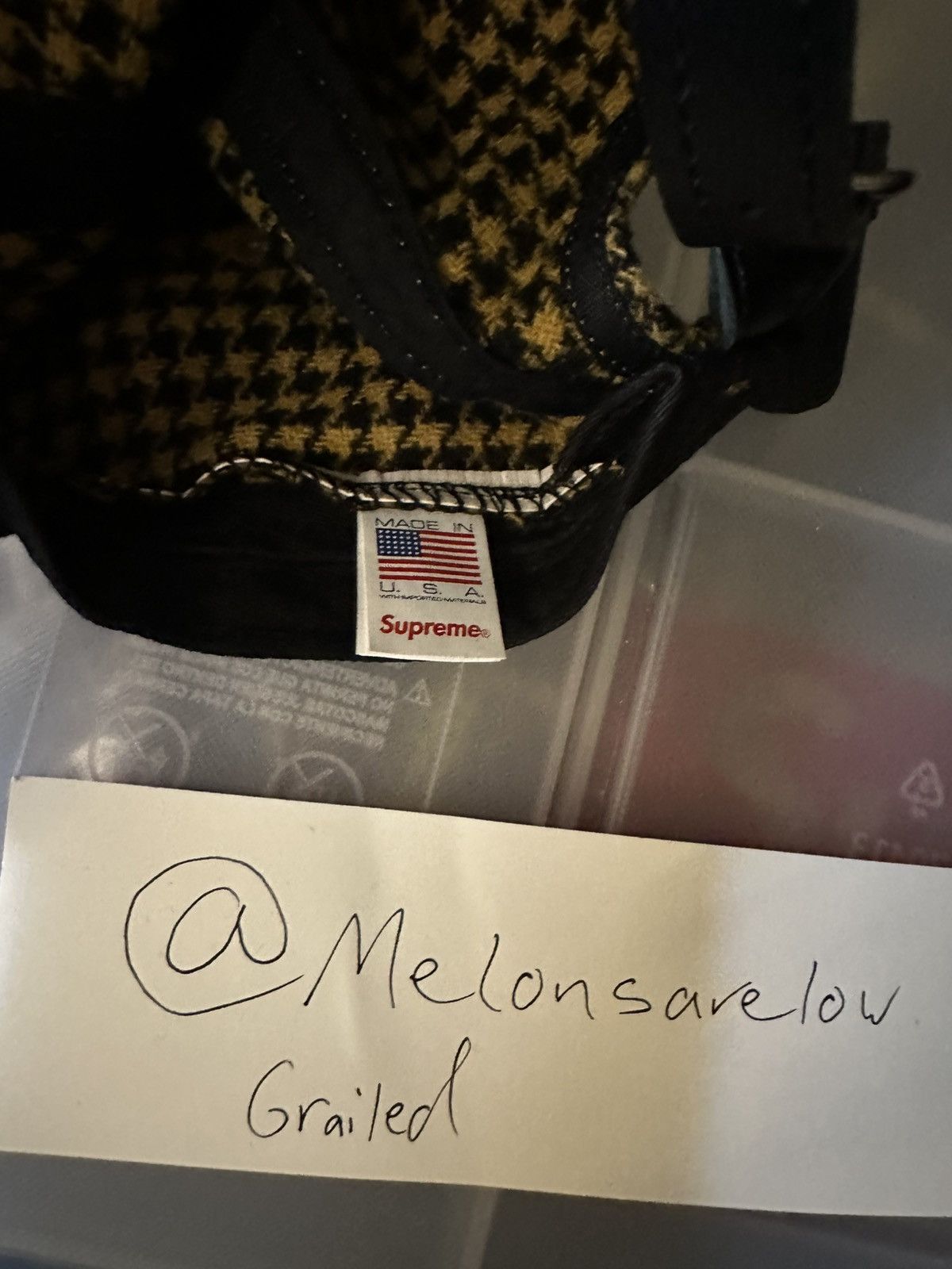 Supreme Supreme Wool Houndstooth Camp Cap - Yellow Size ONE SIZE - 5 Thumbnail