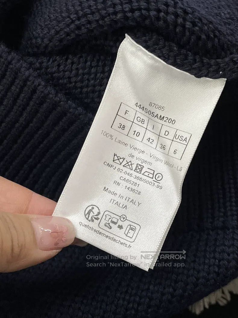 Dior Dior Dark blue lapel wool sweater Size XS / US 0-2 / IT 36-38 - 5 Thumbnail