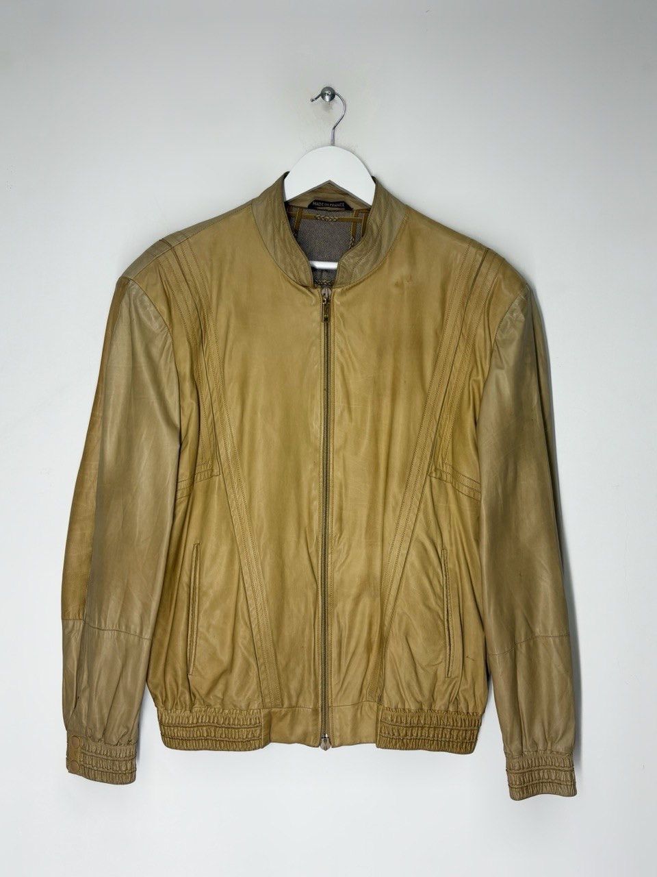 Zilli ZILLI Larsen Model Vintage Calf Leather Jacket Colonial Size US M / EU 48-50 / 2 - 1 Thumbnail