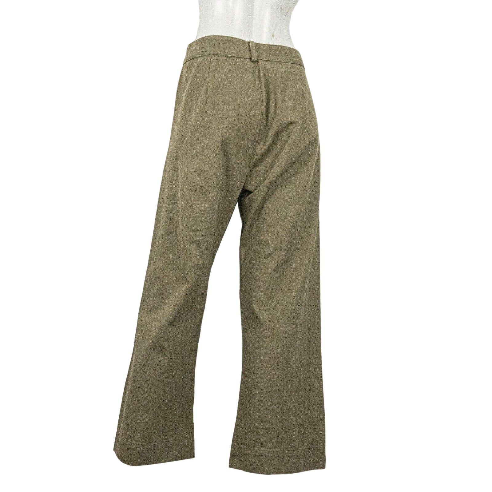 Staud STAUD Women's Wide Leg Crop Pants in Olive Green Size Medium Size 28" / US 6 / IT 42 - 4 Thumbnail
