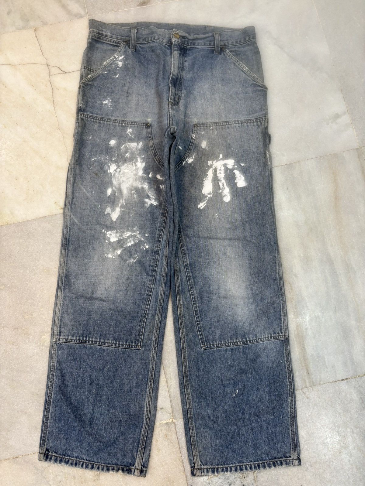 Carhartt Vintage carhartt painted double knee denim Size US 36 / EU 52 - 1 Thumbnail