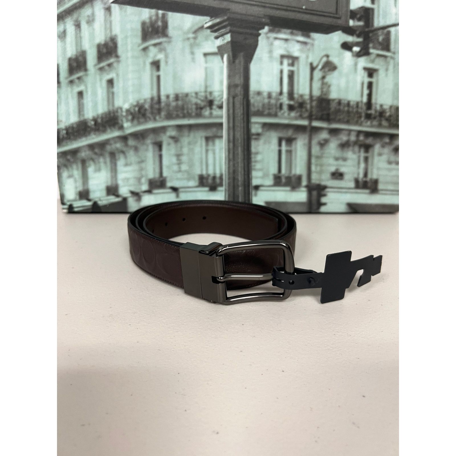 Coach Coach F55157 Harness Buckle Cut-To-Size Reversible Belt, 38 Size 38 - 2 Thumbnail