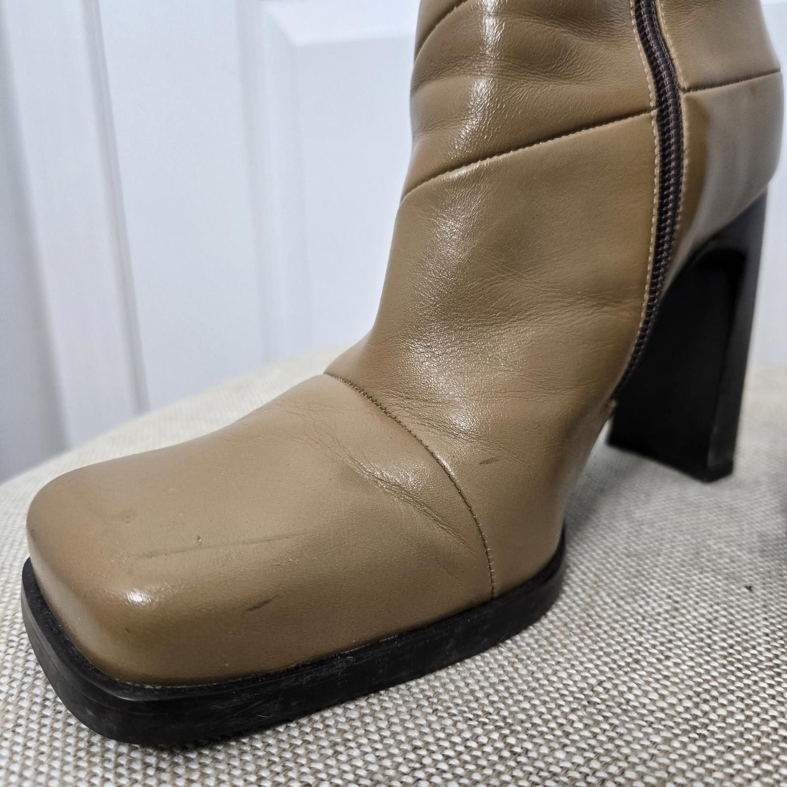 Aldo Y2K Aldo Booties Leather Square Toe Size US 8 / IT 38 - 5 Thumbnail