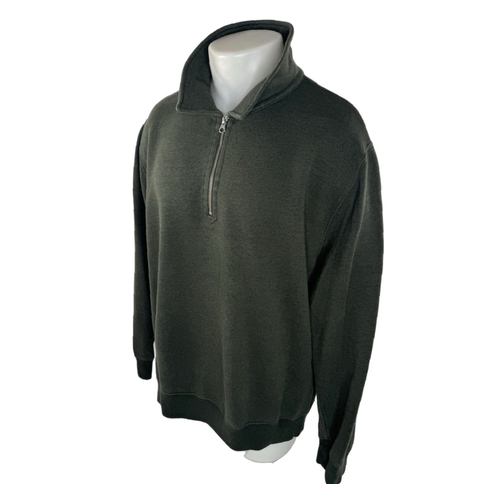 Hartford Hartford XXL Zip Collared Pullover Sweater - Green - Men’s Size 2XL - Classic Alternative Classics Sweater Size US XXL / EU 58 / 5 - 1 Thumbnail