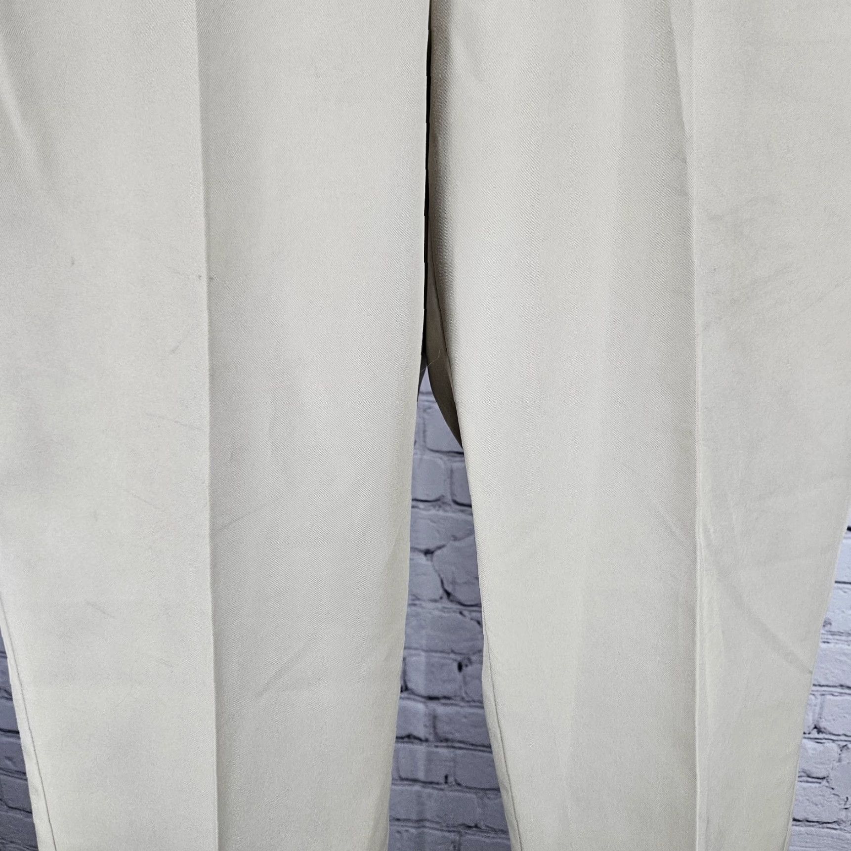 Jos. A. Bank Jos A Bank Beige Traveler Tailored Fit Flat Front Straight Leg Dress Pants 32x30 Size US 32 / EU 48 - 4 Thumbnail