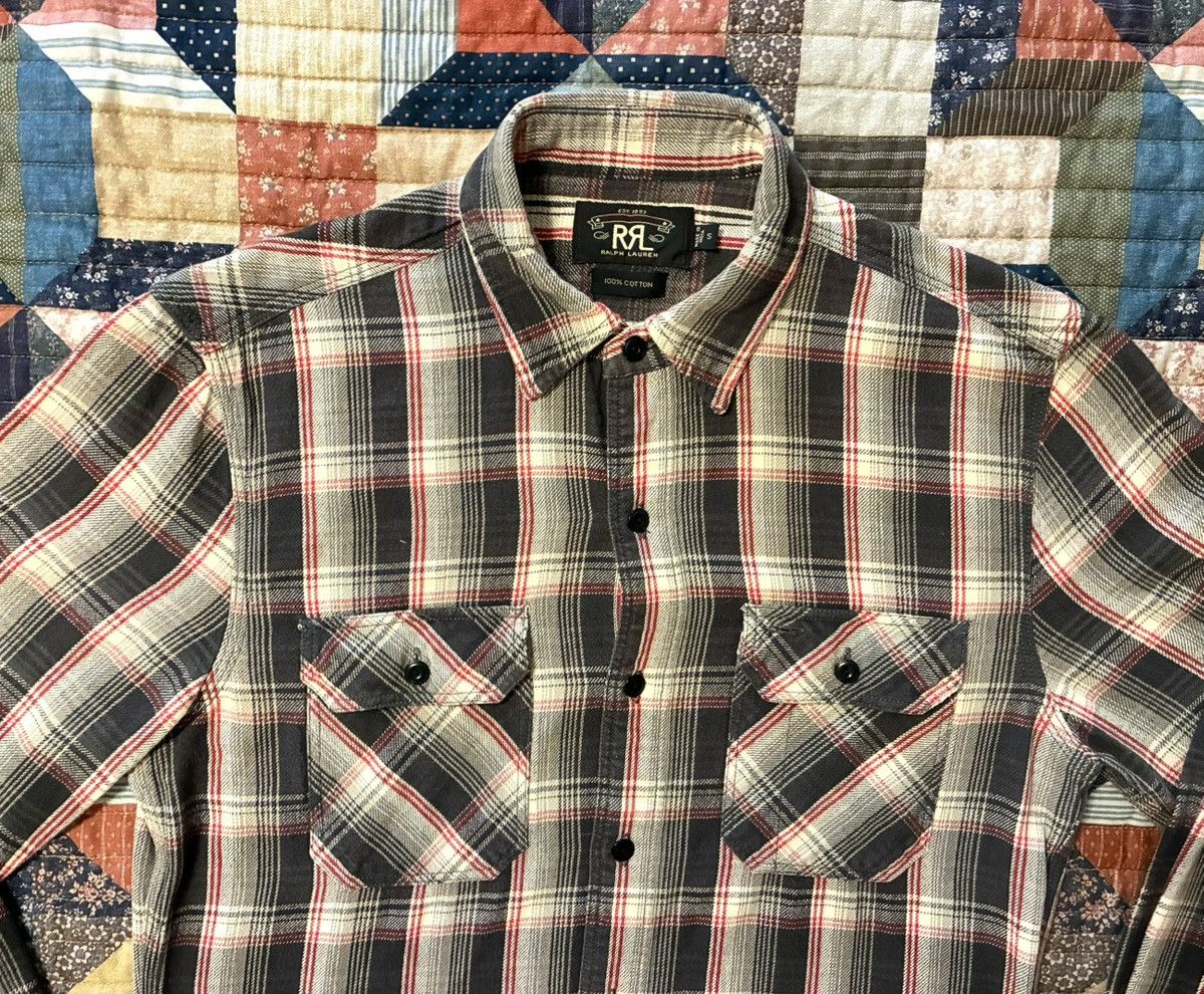 RRL Ralph Lauren DOUBLE RL RALPH LAUREN RRL COTTON FLANNEL SHIRT- SIZE SMALL Size US S / EU 44-46 / 1 - 7 Thumbnail