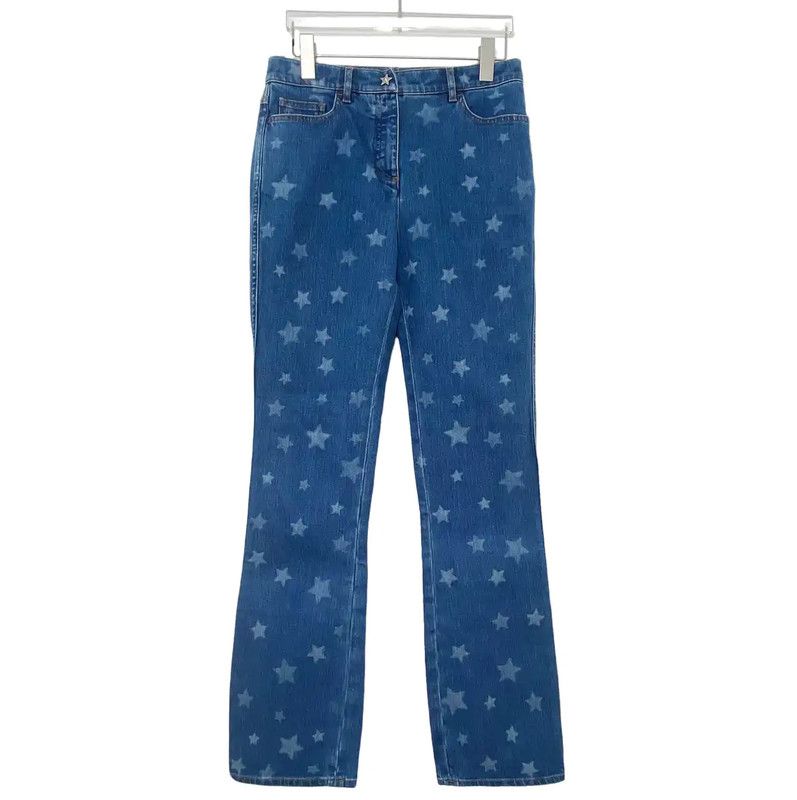 Valentino Valentino Women's Blue Star Print Denim Pants 0089 Size 23" - 1 Thumbnail