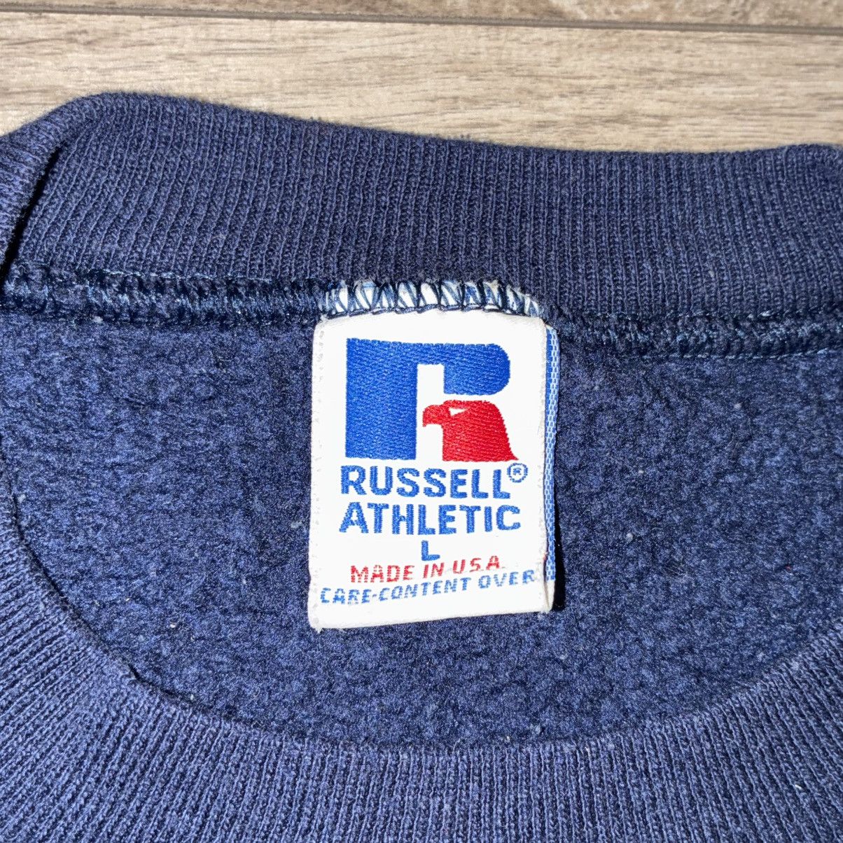 Russell Athletic 90s Russell Athletic navy crewneck sweatshirt Size US L / EU 52-54 / 3 - 2 Thumbnail