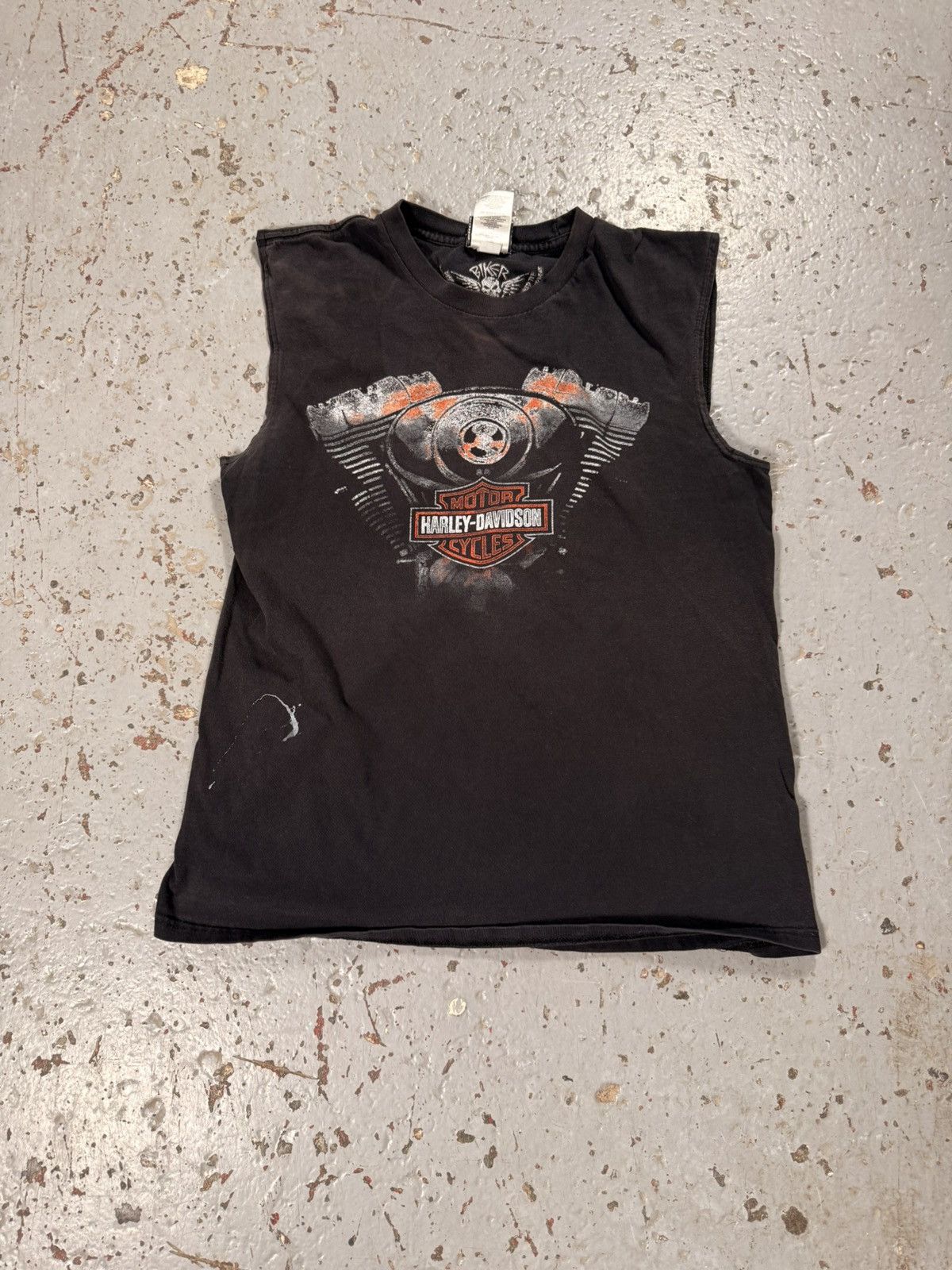 Harley Davidson Vintage Harley Davidson V8 Engine Distressed Cutoff Tanktop Size US M / EU 48-50 / 2 - 3 Thumbnail