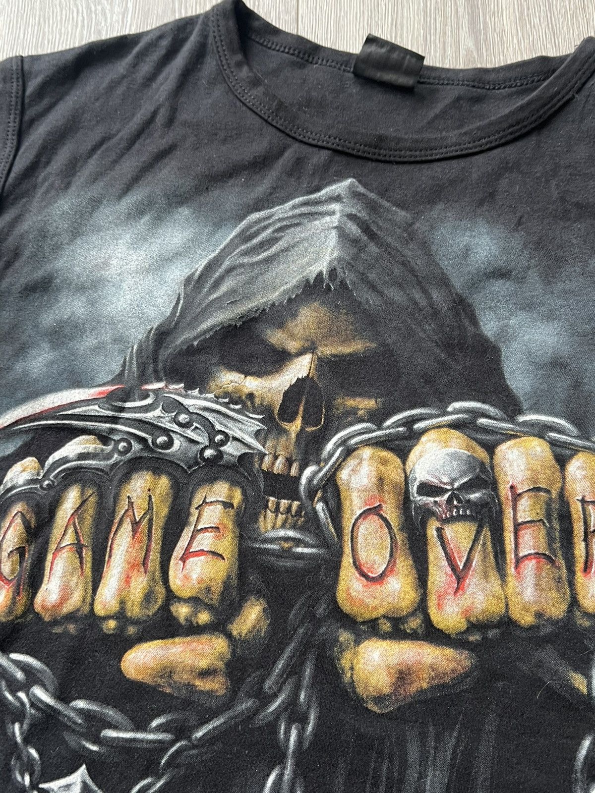 Vintage Y2K Vintage Spiral Rock Metal Gothic Skull Tee Tank Top Size US M / EU 48-50 / 2 - 3 Thumbnail