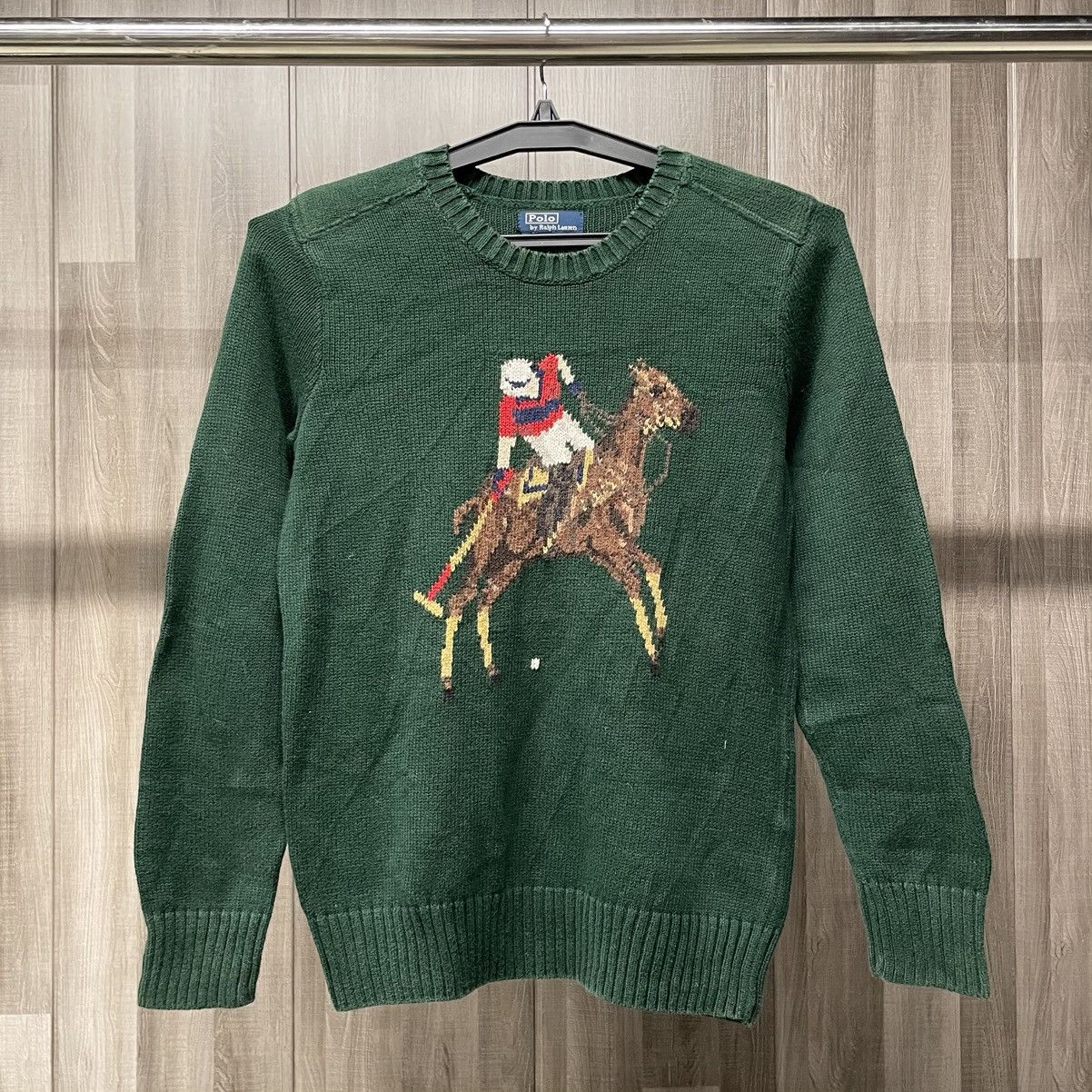 Ralph Lauren Polo Ralph Lauren Polo Player Intarsia Knit Sweater💥 Size US S / EU 44-46 / 1 - 1 Thumbnail