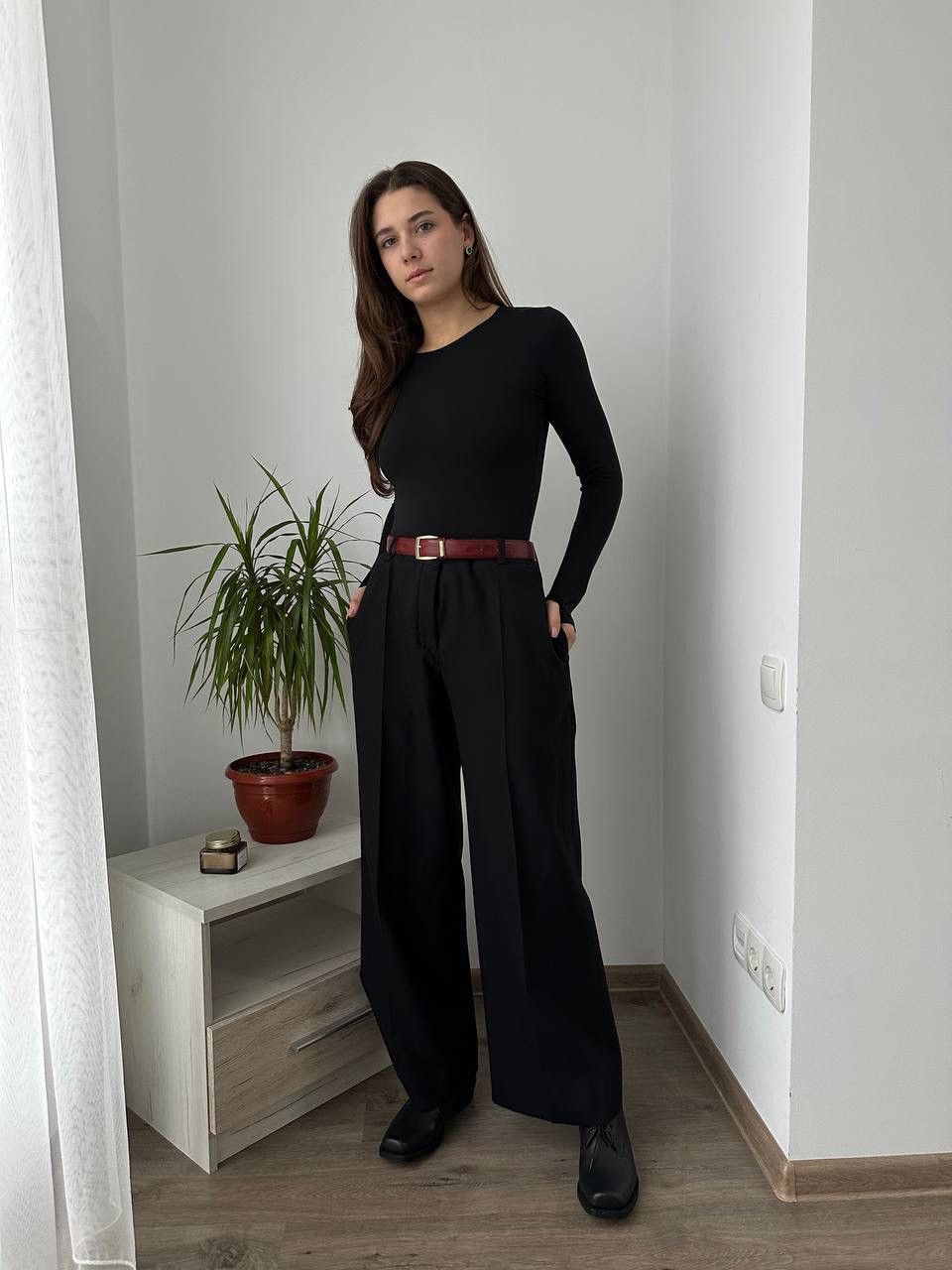 Hermes × Vintage Vintage Hermes Paris Wool Black Stretch Women’s Pants Size 28" / US 6 / IT 42 - 1 Thumbnail