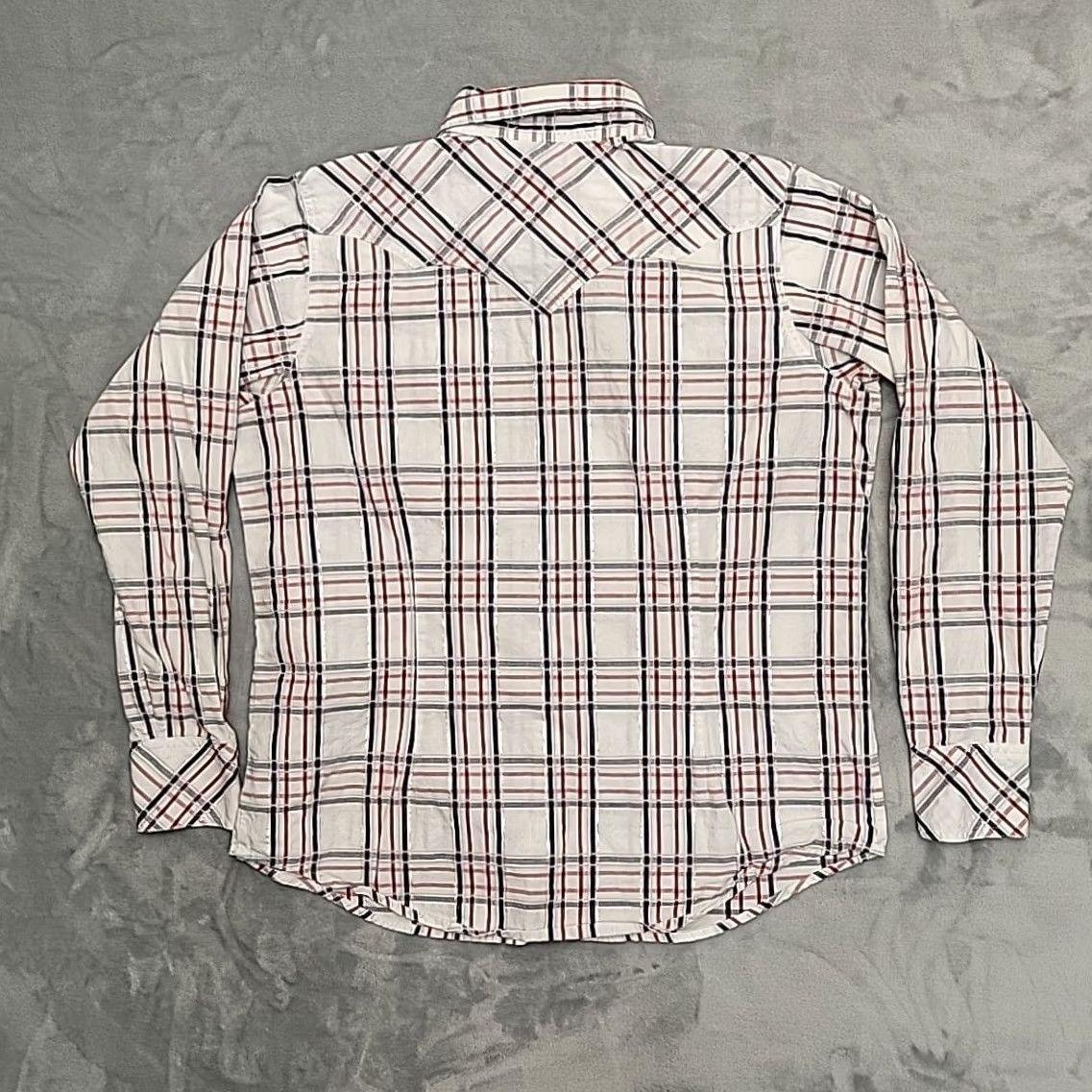 Ariat Ariat Shirt Womens L Patriotic Metalic Plaid Bedazzled Pearl Snap Western Cowboy Shirt Womens L White Plaid Patriotic Rhinestone Snap Menus Mens? Size L / US 10 / IT 46 - 7 Thumbnail