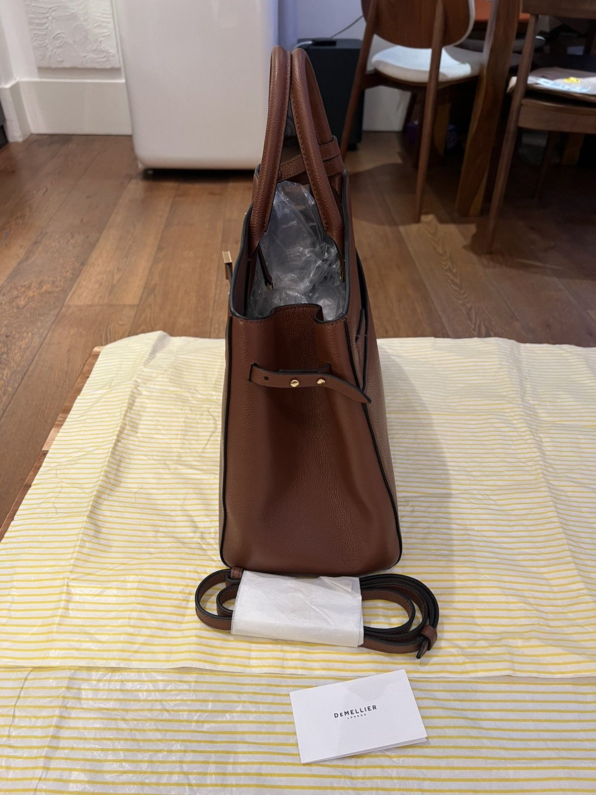 Other DEMELLIER The Hudson Tote Bag brown Grain Leather 40x27x16.5 Size ONE SIZE - 8 Thumbnail