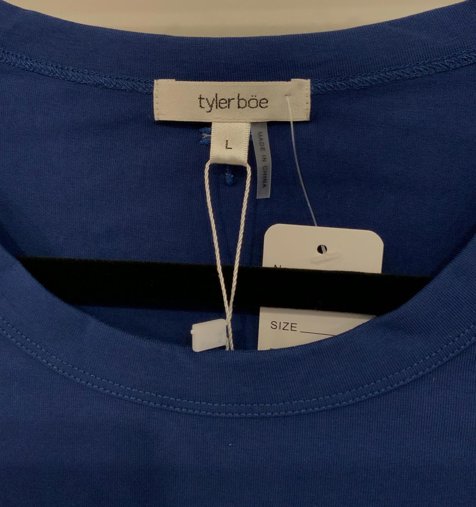 Designer Tyler Böe Puff Sleeve Top - Elegant Blue, Large Size L / US 10 / IT 46 - 3 Thumbnail