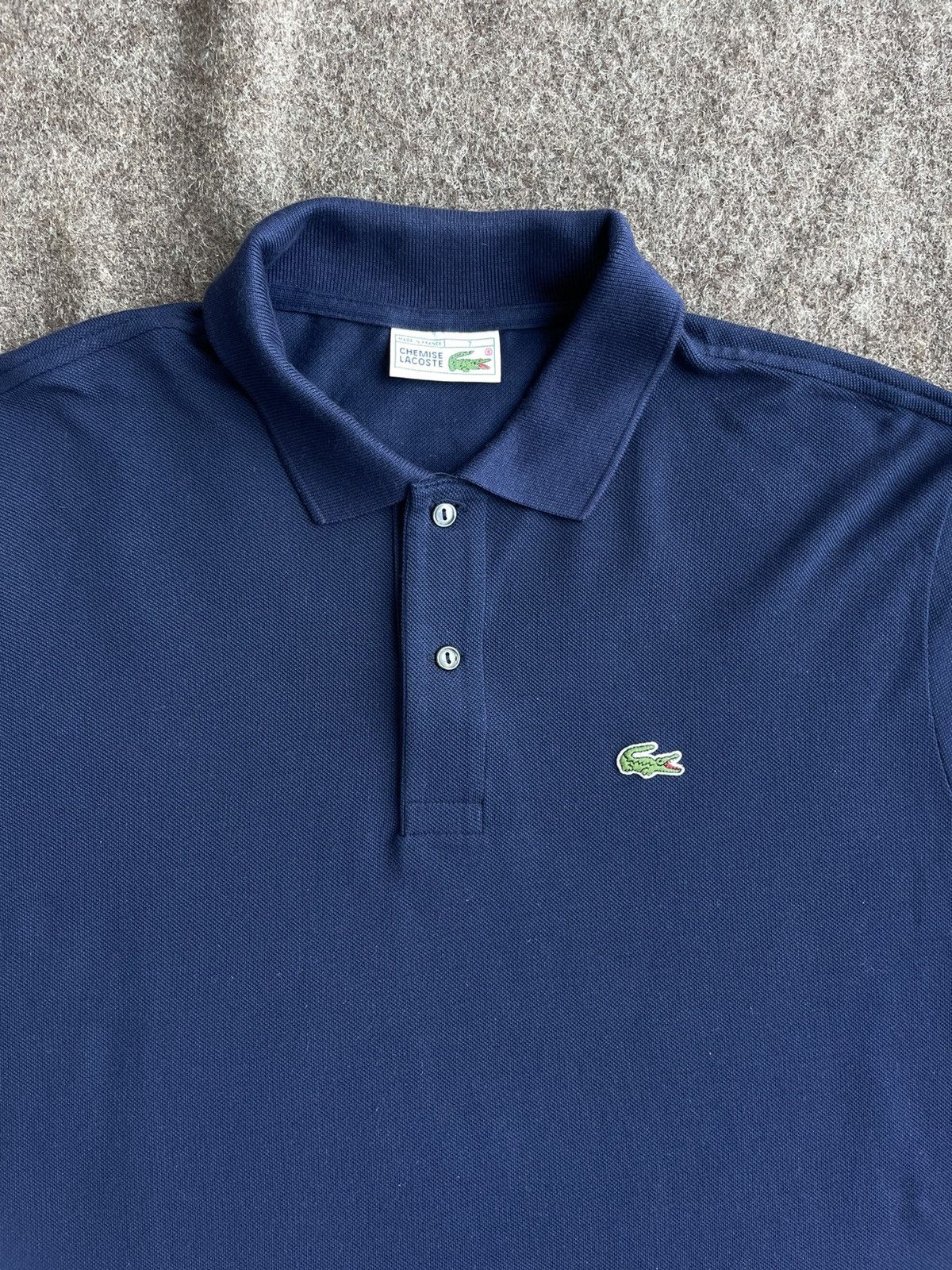 Lacoste × Vintage Vintage Lacoste Long Sleeve Polo Size US XL / EU 56 / 4 - 2 Thumbnail