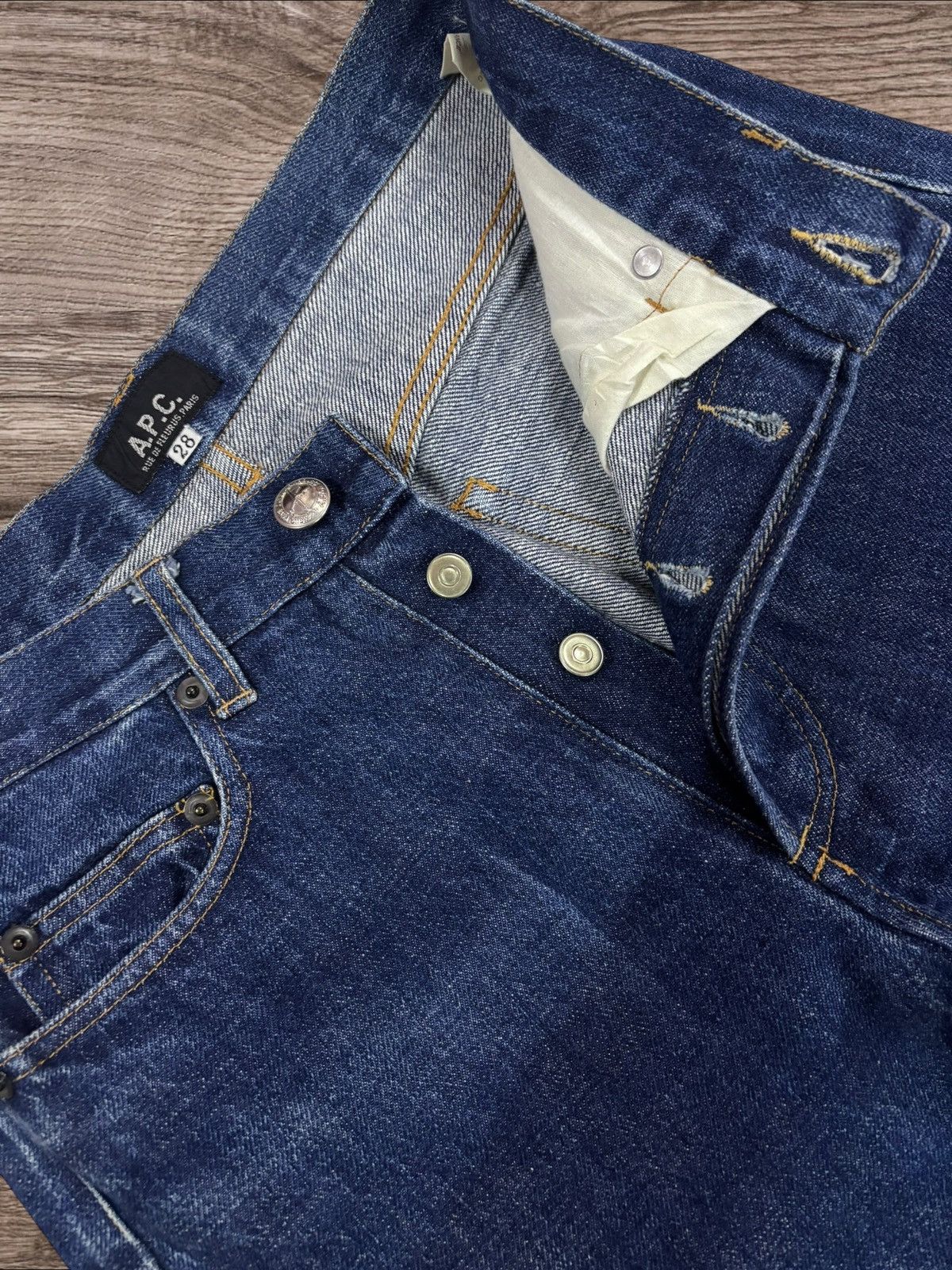 A.P.C. A.P.C Selvedge Faded Blue Wash Jeans Size US 28 / EU 44 - 8 Thumbnail