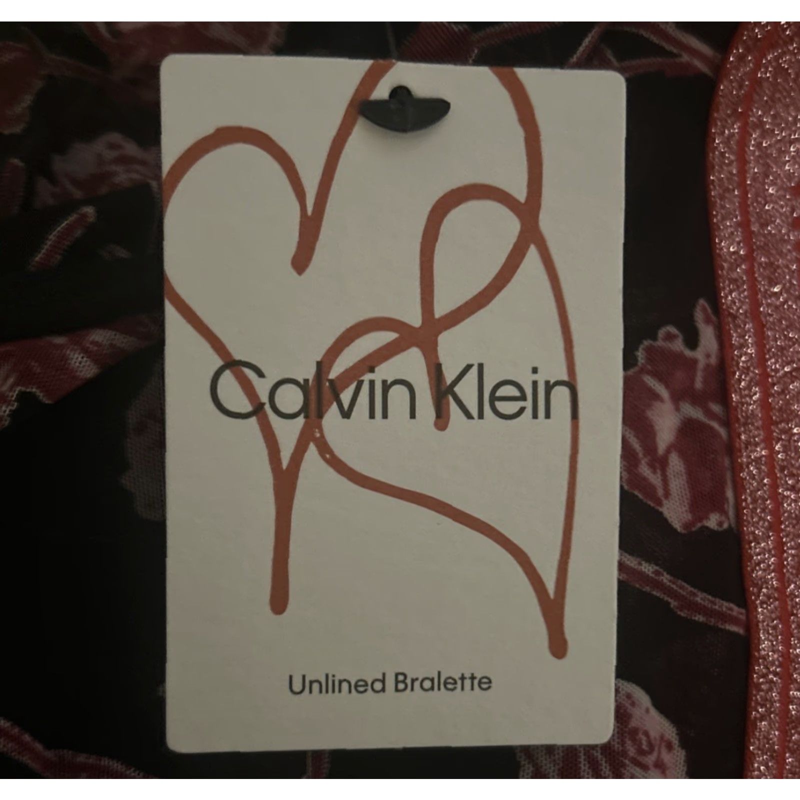 Calvin Klein Calvin Klein Bralette Bra S Unlined Adjustable Pullover Black Roses NWT Multicolor Floral Lightweight Sheer Strap Women XS-? Size ONE SIZE - 3 Thumbnail
