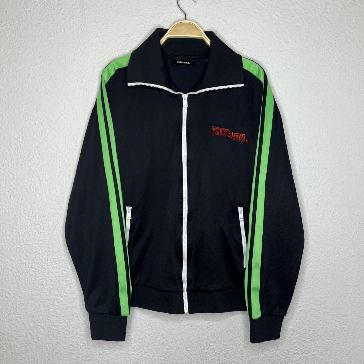 Diesel Diesel Hisoka Track Jacket Zip Sweatshirt Nylon Futurism Size US XL / EU 56 / 4 - 1 Thumbnail